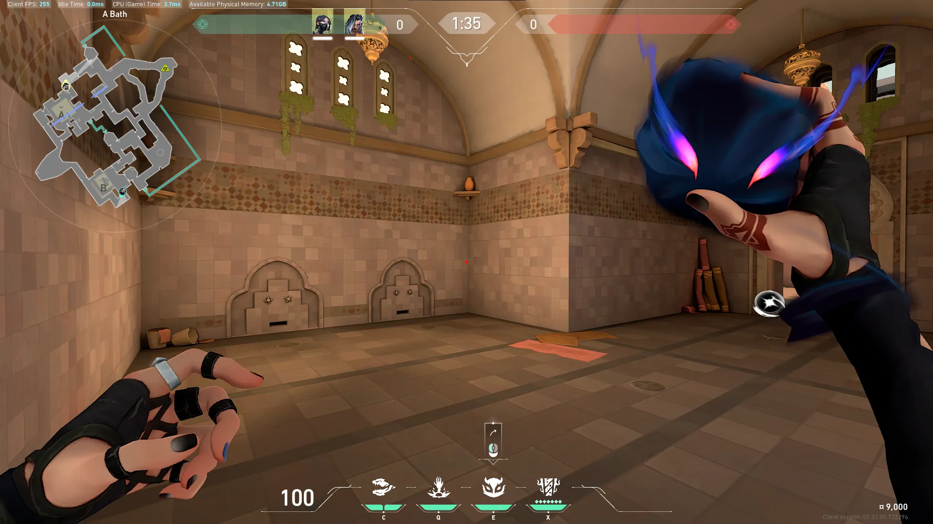 Fade Haunt on Bind Attack Site A — step 1 of 4: Position — where to stand