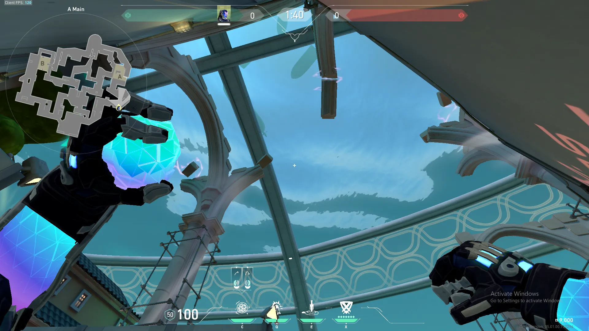 KAY/O Frag_Ment on Pearl Attack Site A — step 2 of 3: Aim — line up the shot