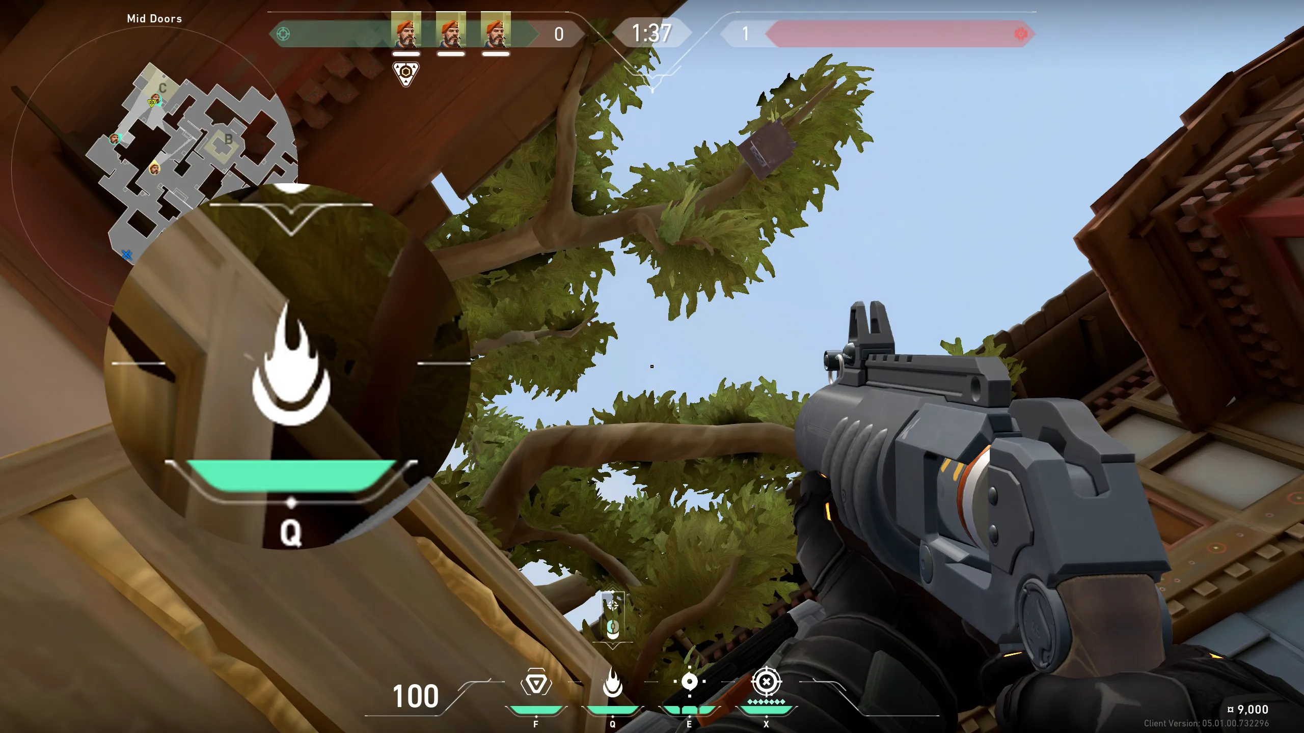 Brimstone Incendiary on Haven Attack Site C — step 2 of 3: Aim — line up the shot