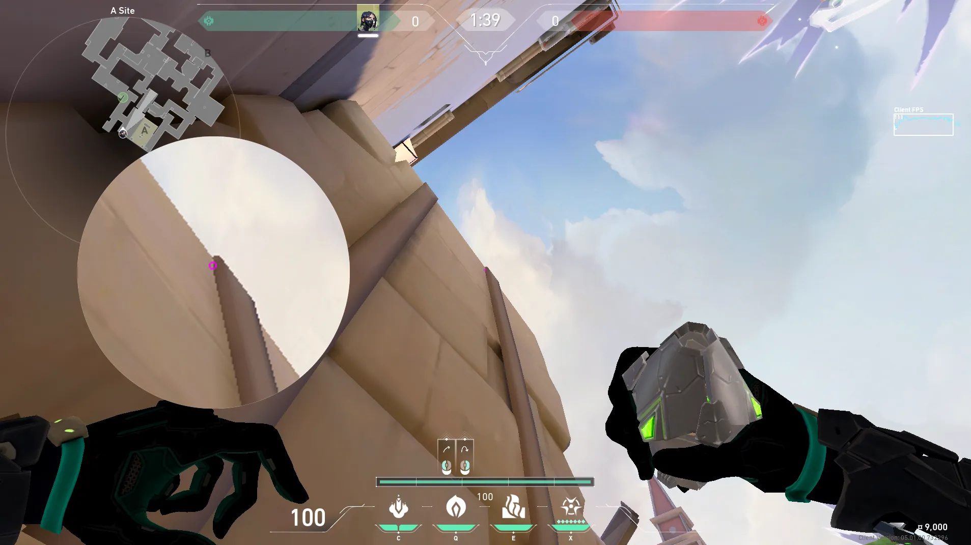 Viper Poison Cloud on Ascent Defense Site A — step 2 of 3: Aim — line up the shot