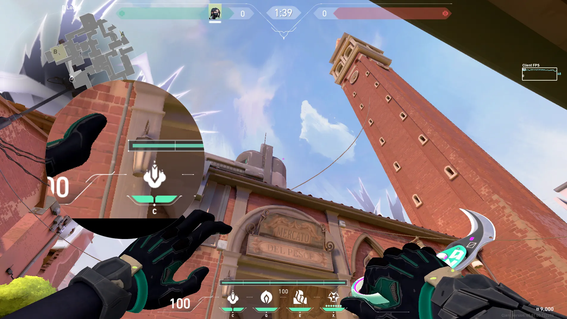 Viper Poison Cloud on Ascent Attack Site B — step 2 of 3: Aim — line up the shot