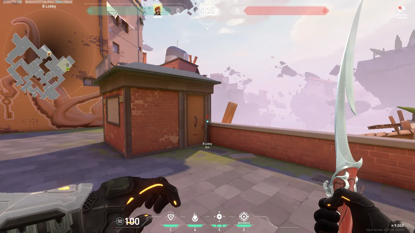 Brimstone Incendiary on Ascent Attack Site B — step 2 of 4: Aim — line up the shot