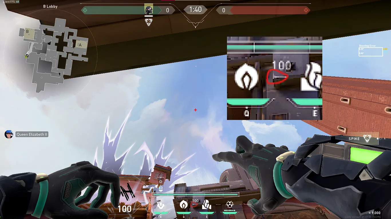 Viper Snake Bite on Ascent Attack Site B — step 2 of 3: Aim — line up the shot