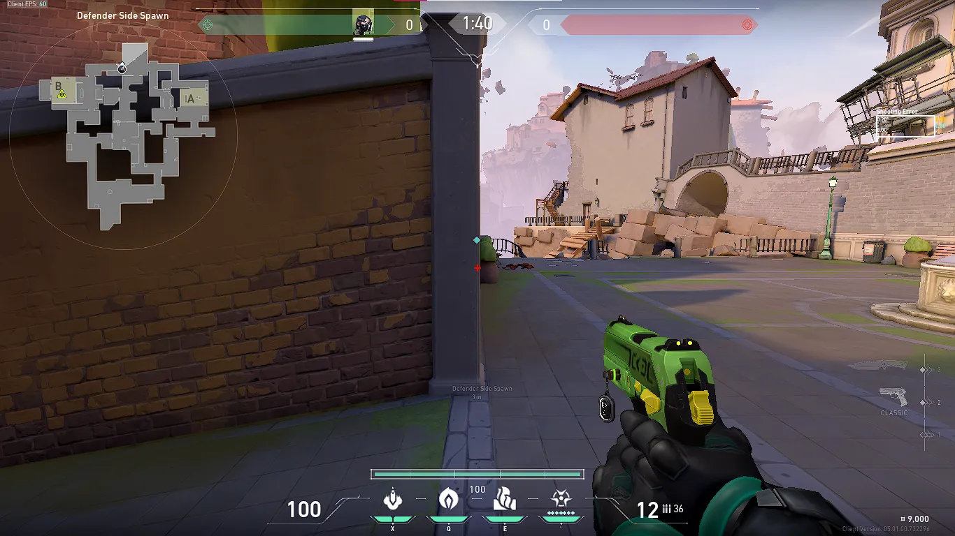 Defenders Spawn to Bsite Deafult Plant — Viper lineup on Ascent