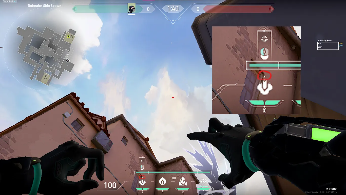 Viper Snake Bite on Ascent Defense Site B — step 2 of 3: Aim — line up the shot