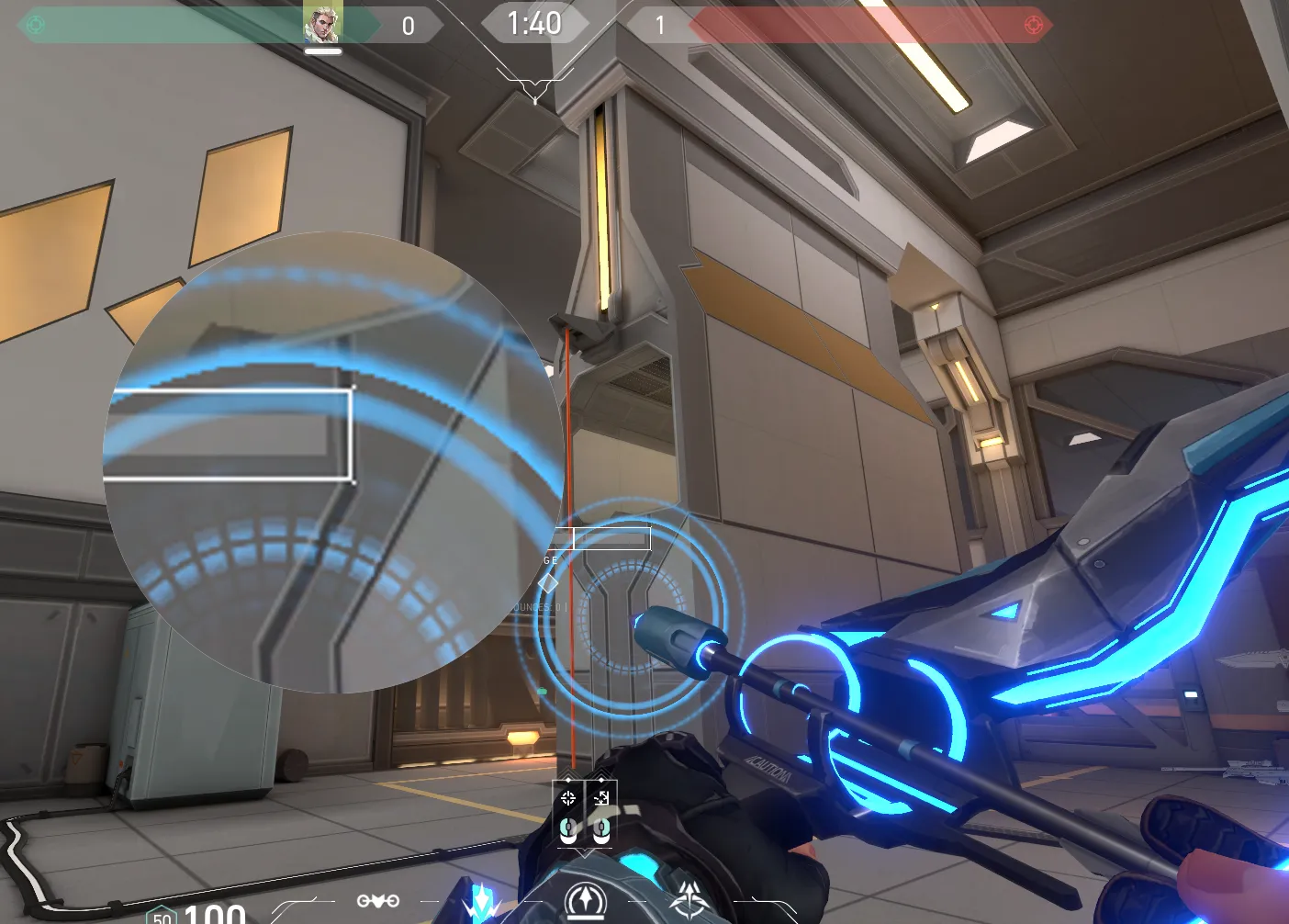 Sova Recon Bolt on Icebox Attack Site A — step 3 of 4: Aim — line up the shot