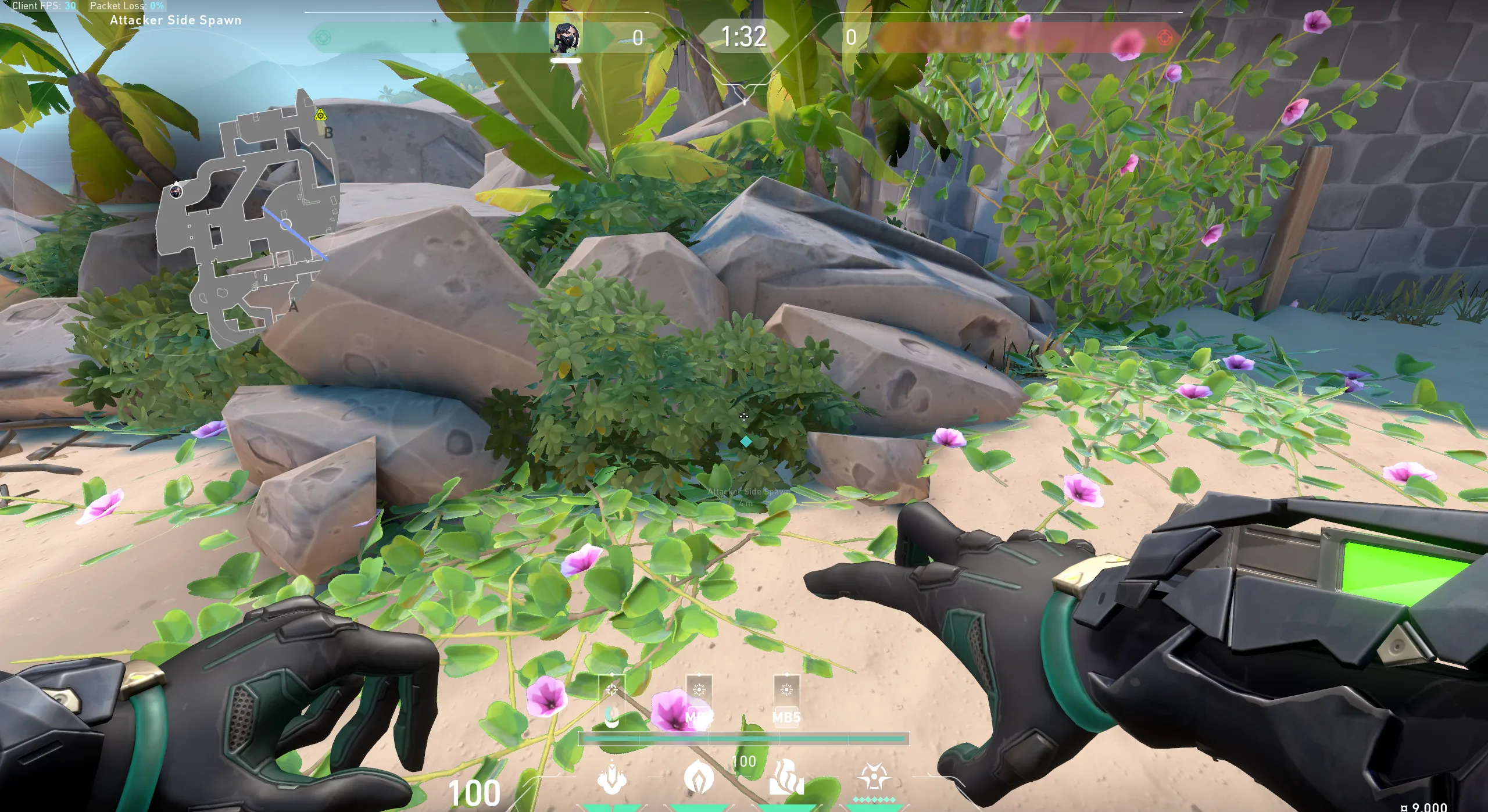 Viper Snake Bite on Breeze Attack Site B — step 1 of 4: Position — where to stand