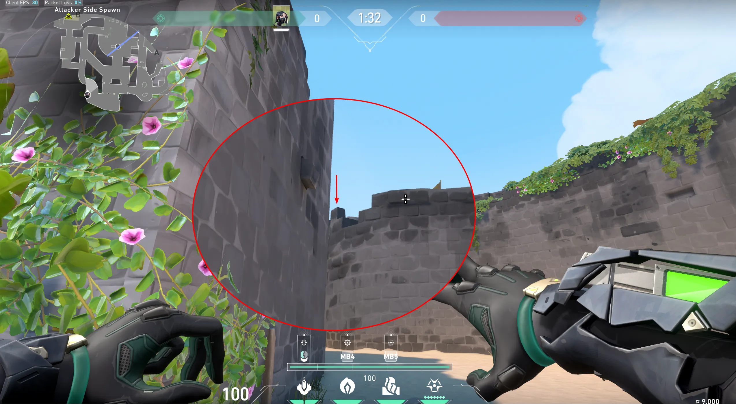 Viper Snake Bite on Breeze Attack Site B — step 3 of 4: Aim — line up the shot