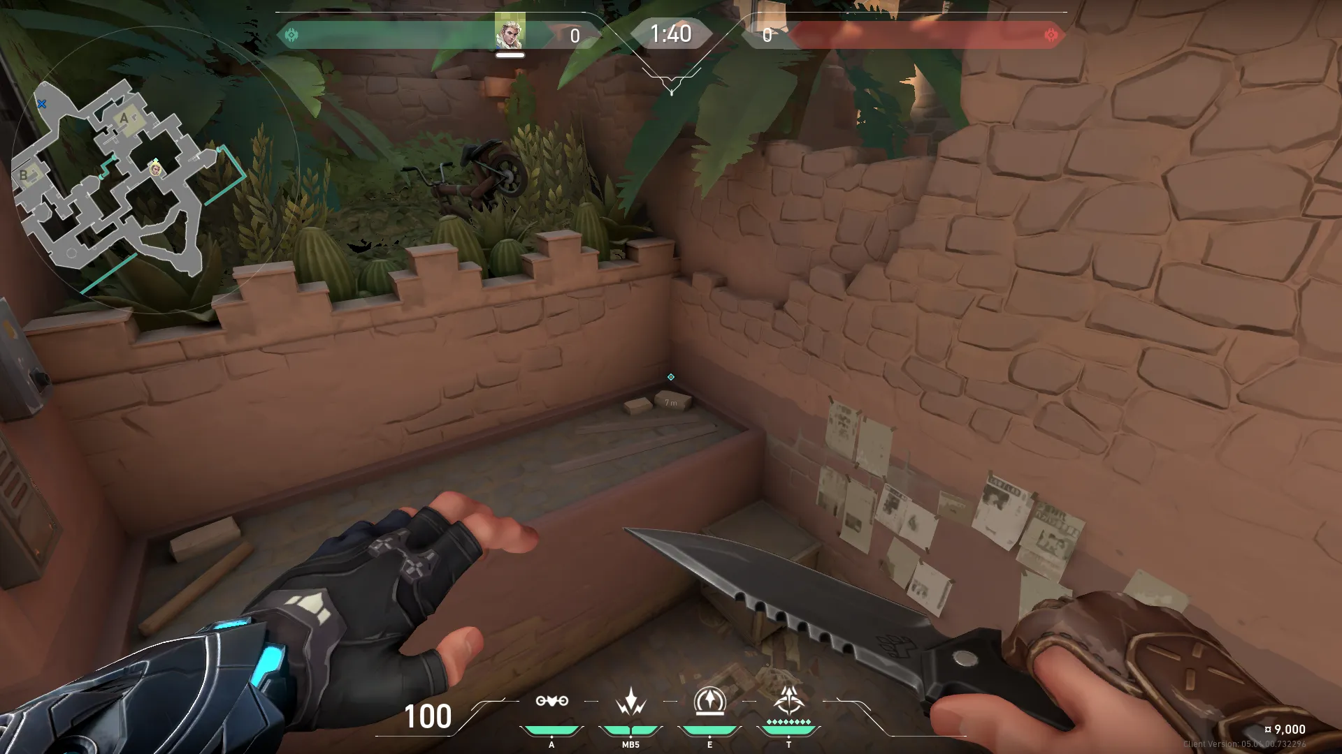 Sova Shock Bolt on Bind Attack Site A — step 1 of 4: Position — where to stand