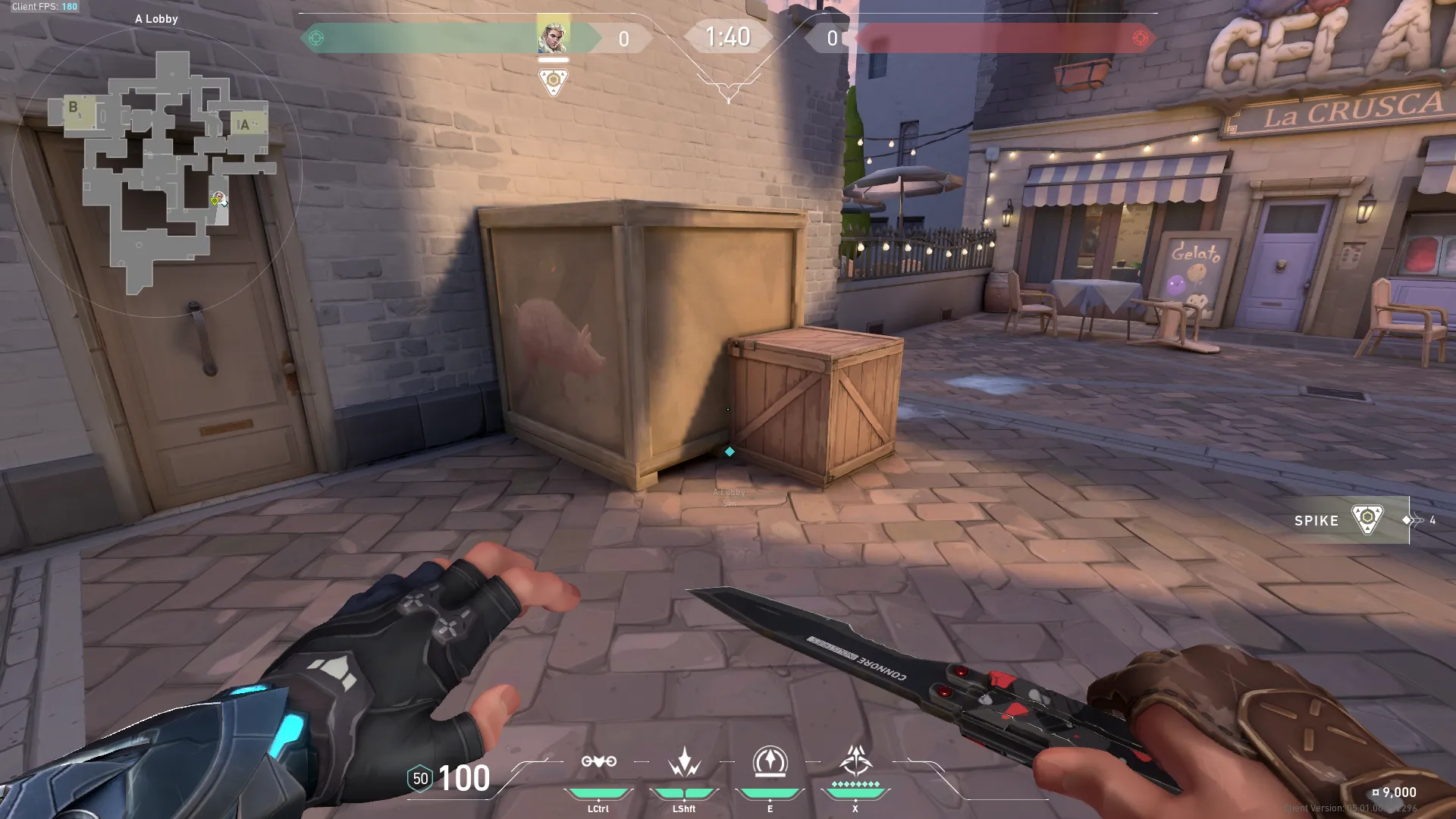Sova Recon Bolt on Ascent Attack Site A — step 1 of 3: Position — where to stand