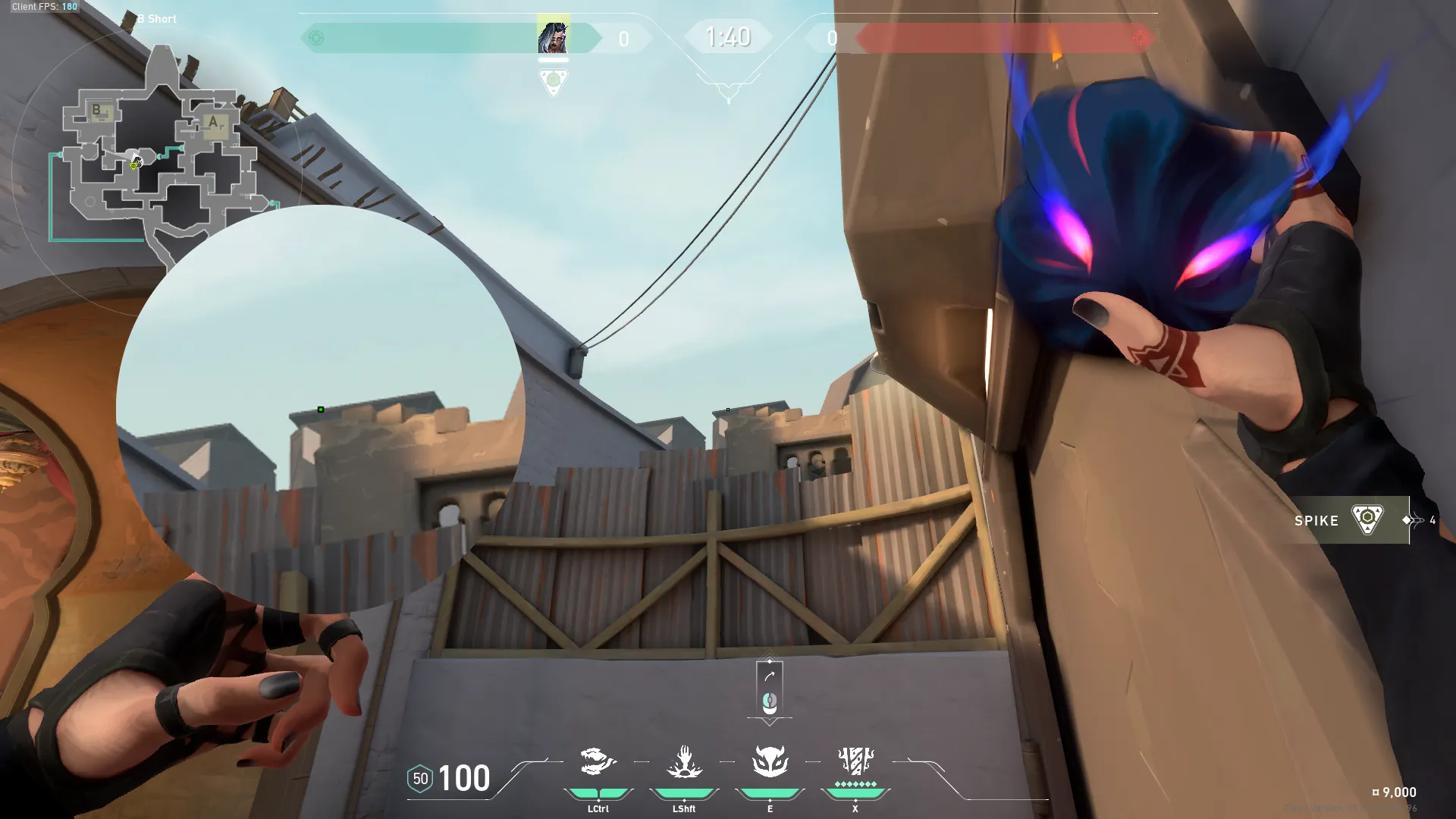 Fade Haunt on Bind Attack Site B — step 2 of 4: Aim — line up the shot
