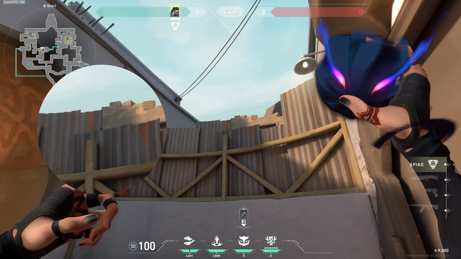 Fade Haunt on Bind Attack Site B — step 3 of 4: Aim — line up the shot