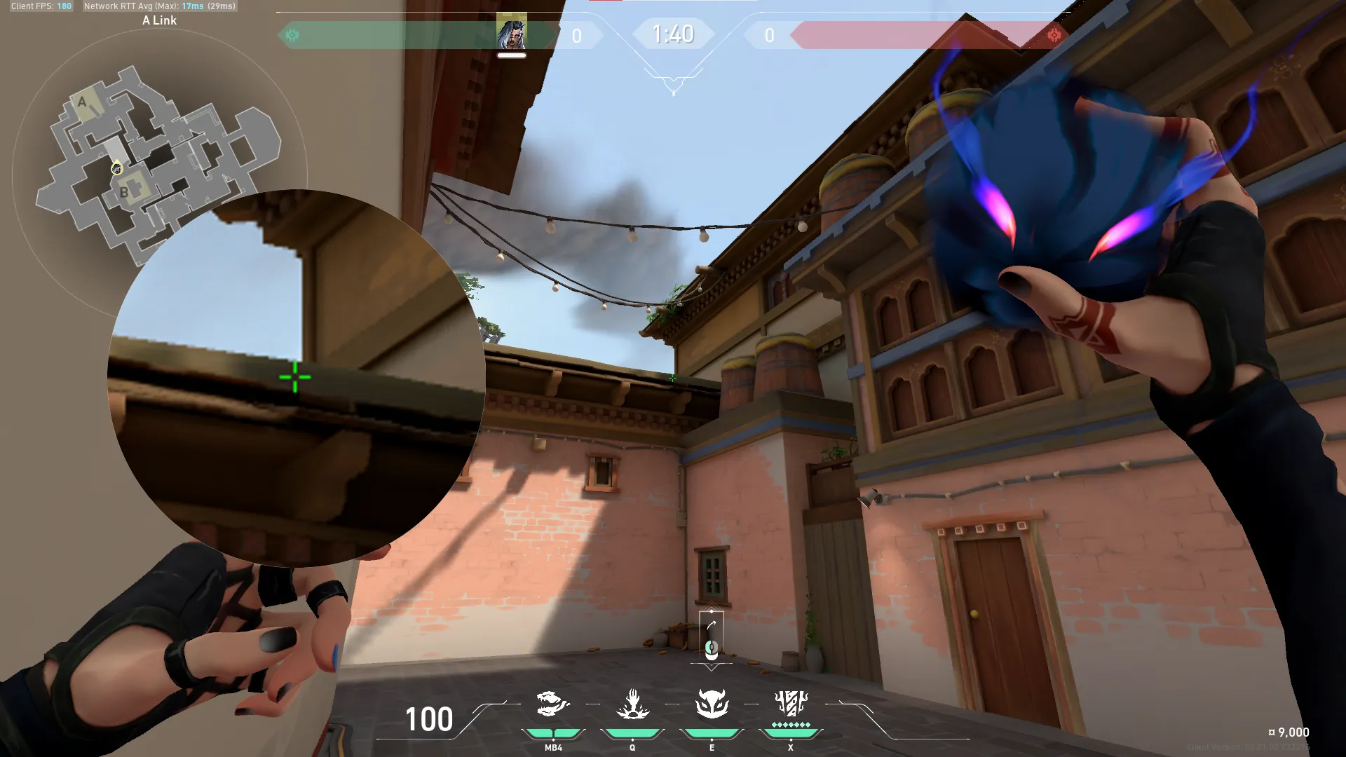 Fade Haunt on Haven Defense Site A — step 2 of 3: Aim — line up the shot