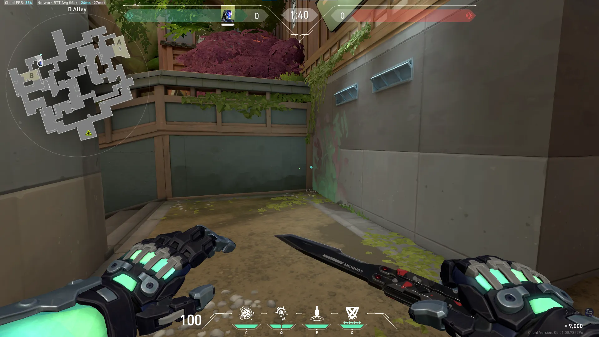 KAY/O Frag_Ment on Split Attack Site B — step 1 of 3: Position — where to stand