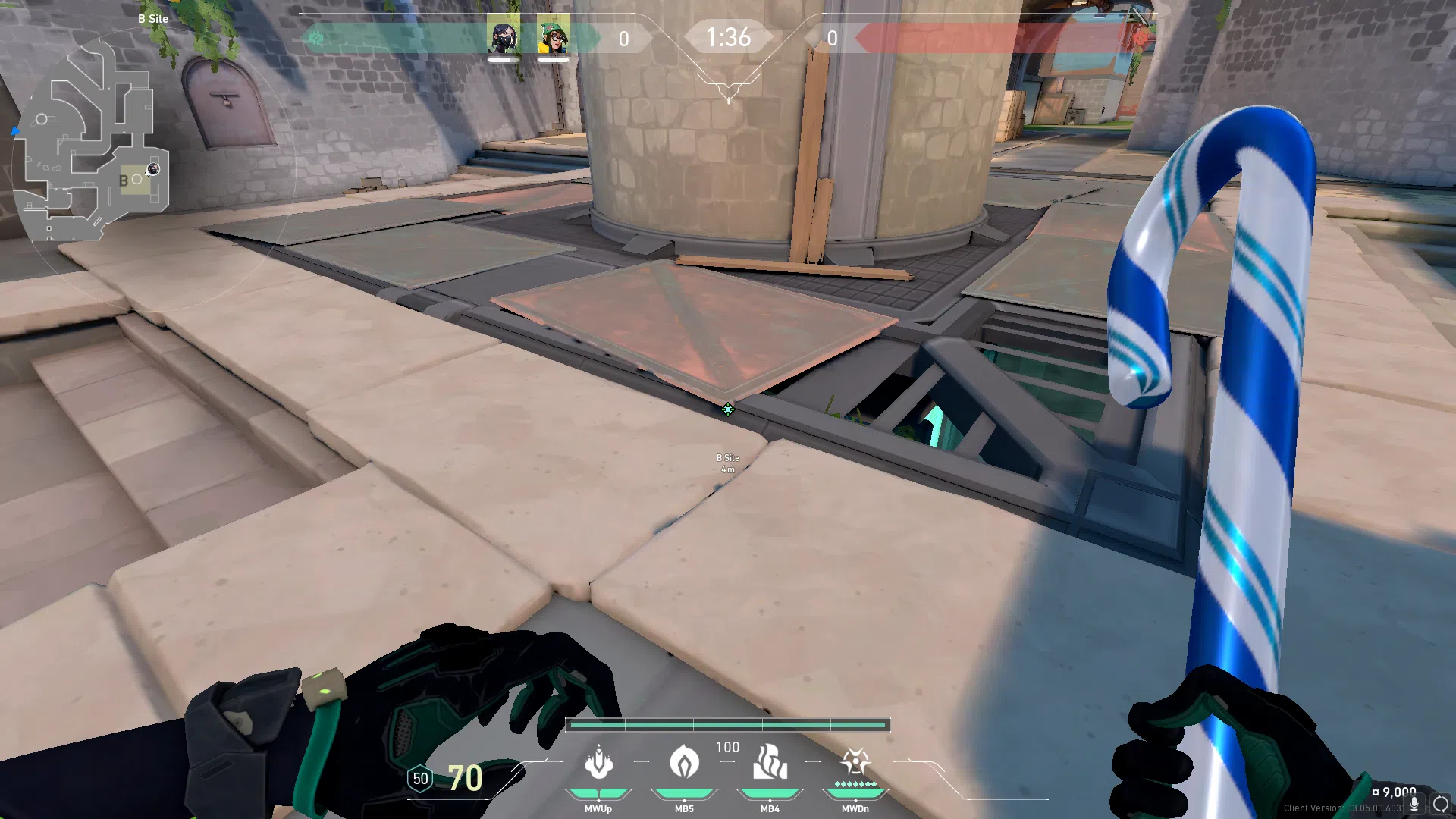 Viper Snake Bite on Breeze Defense Site A — step 1 of 3: Position — where to stand