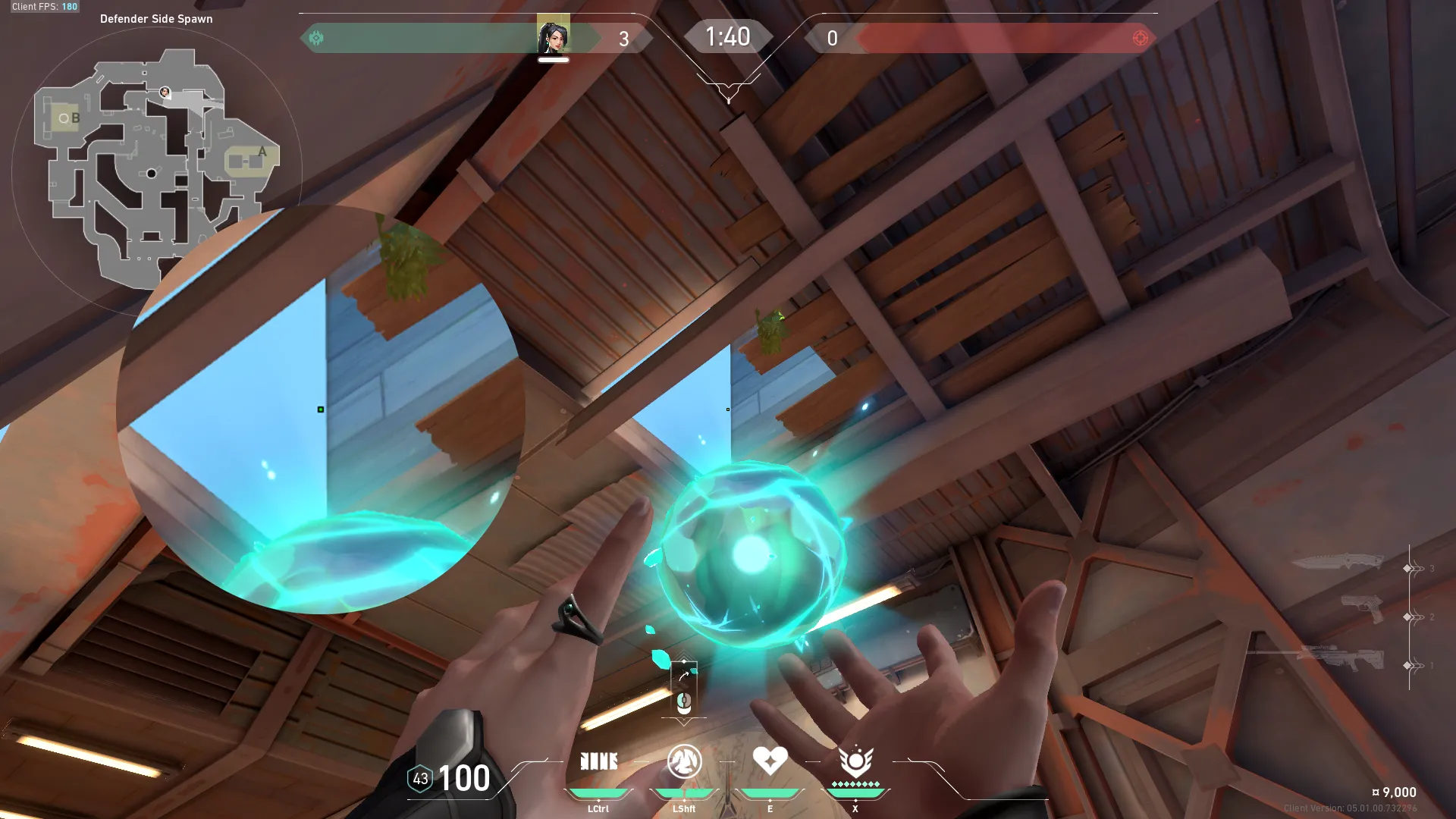 Sage Slow Orb on Breeze Defense Site A — step 2 of 3: Aim — line up the shot