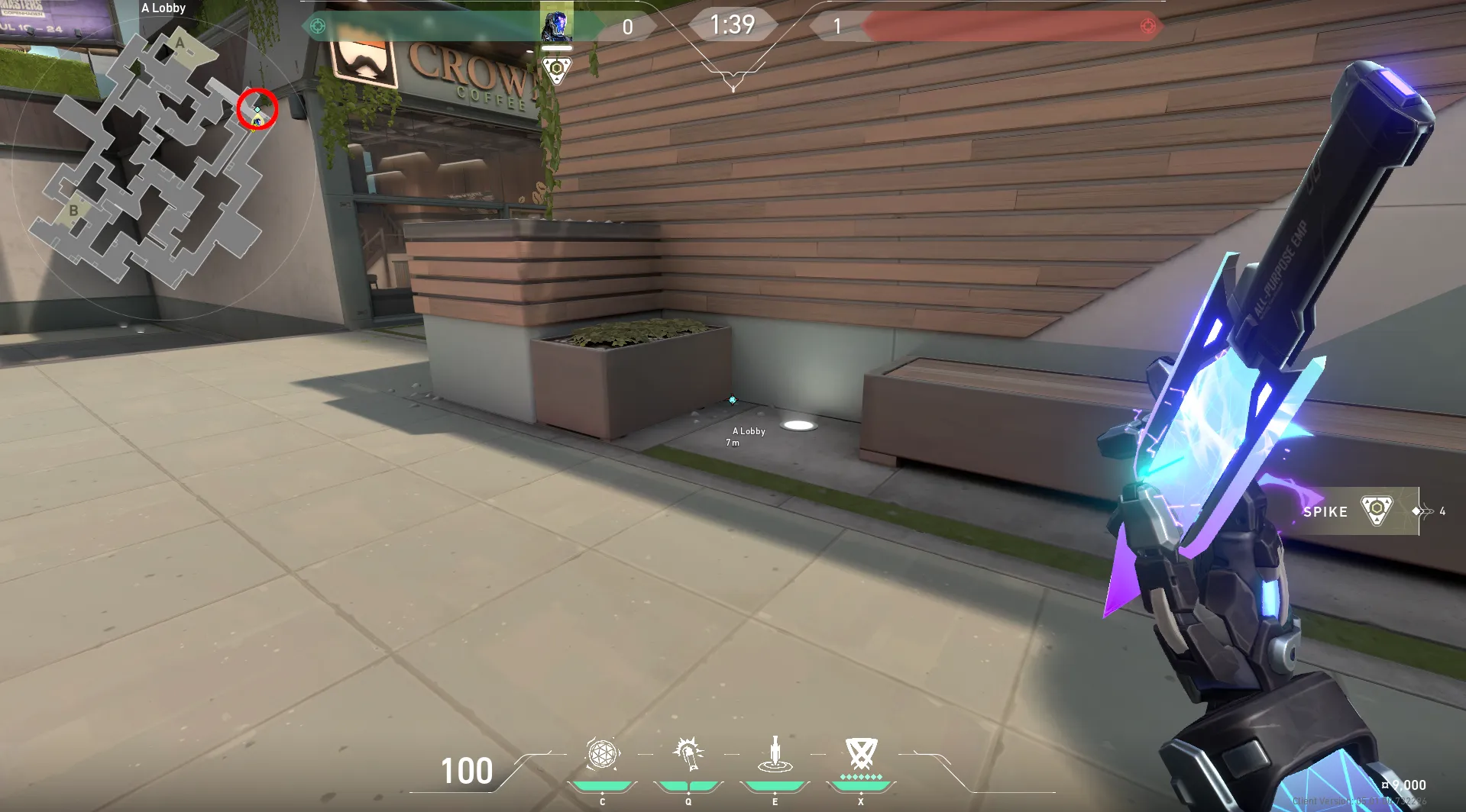 KAY/O Zero_Point on Split Attack Site A — step 1 of 3: Position — where to stand