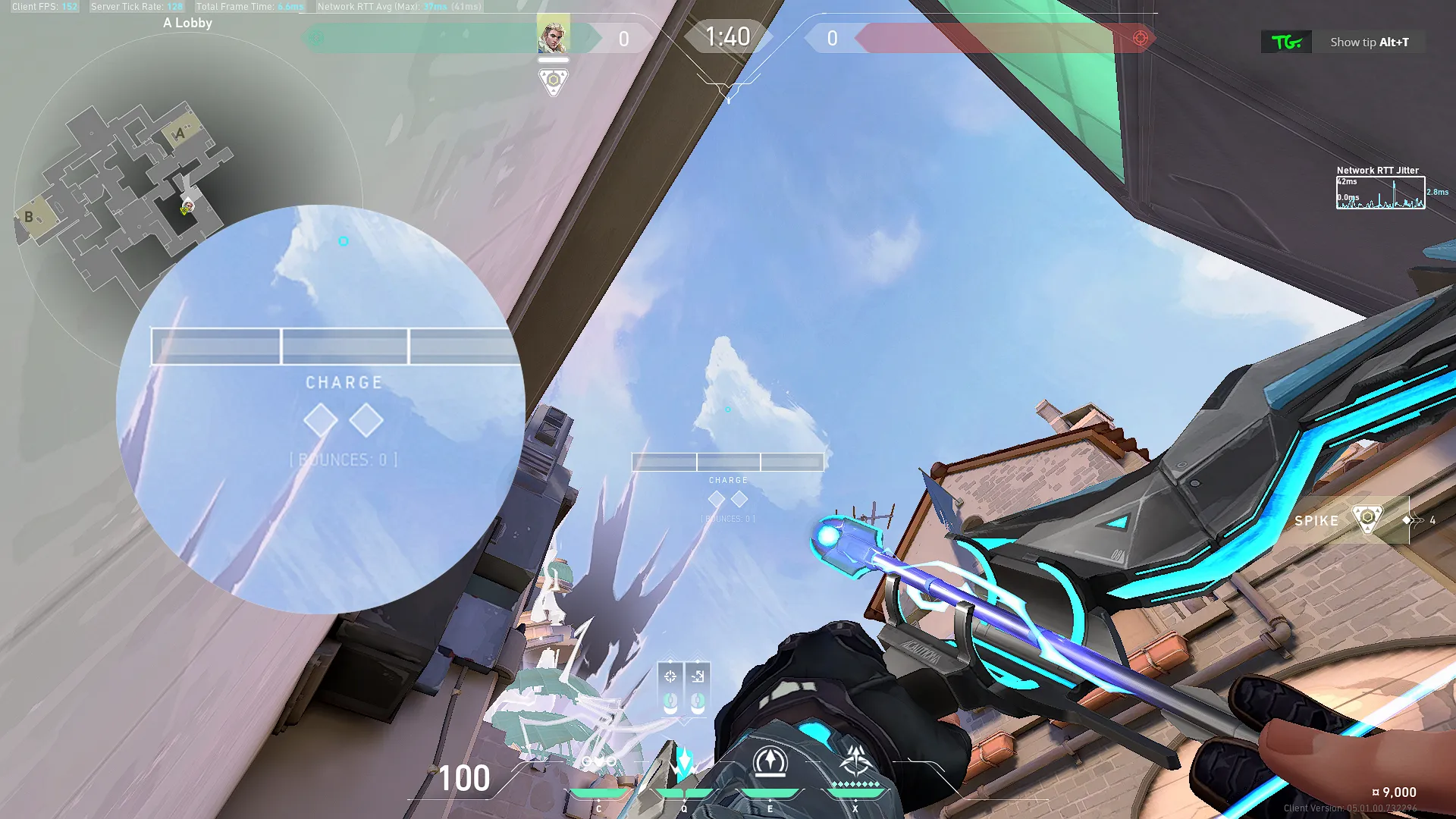 Sova Shock Bolt on Ascent Attack Site A — step 2 of 3: Aim — line up the shot