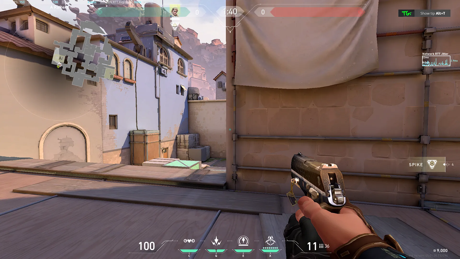 Sova Shock Bolt on Ascent Defense Site A — step 2 of 4: Aim — line up the shot