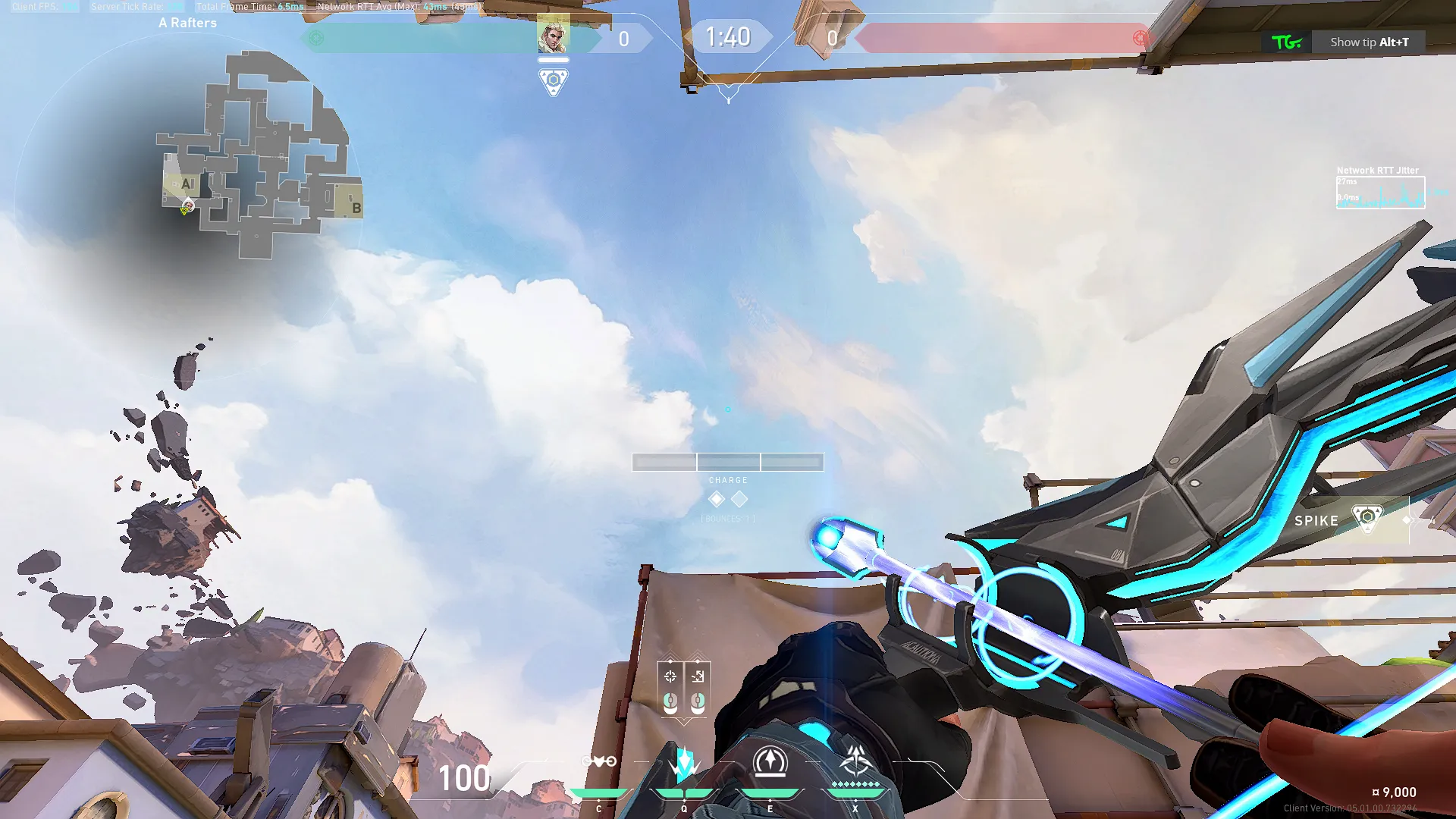 Sova Shock Bolt on Ascent Defense Site A — step 3 of 4: Aim — line up the shot