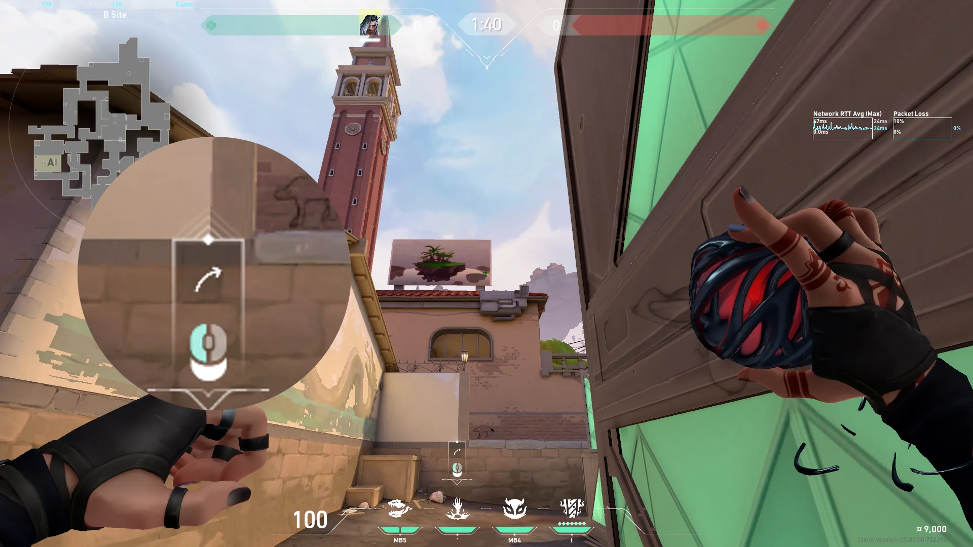 Fade Seize on Ascent Defense Site B — step 2 of 3: Aim — line up the shot