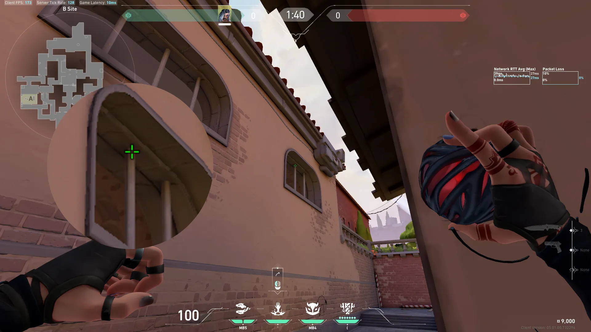 Fade Seize on Ascent Defense Site B — step 2 of 3: Aim — line up the shot