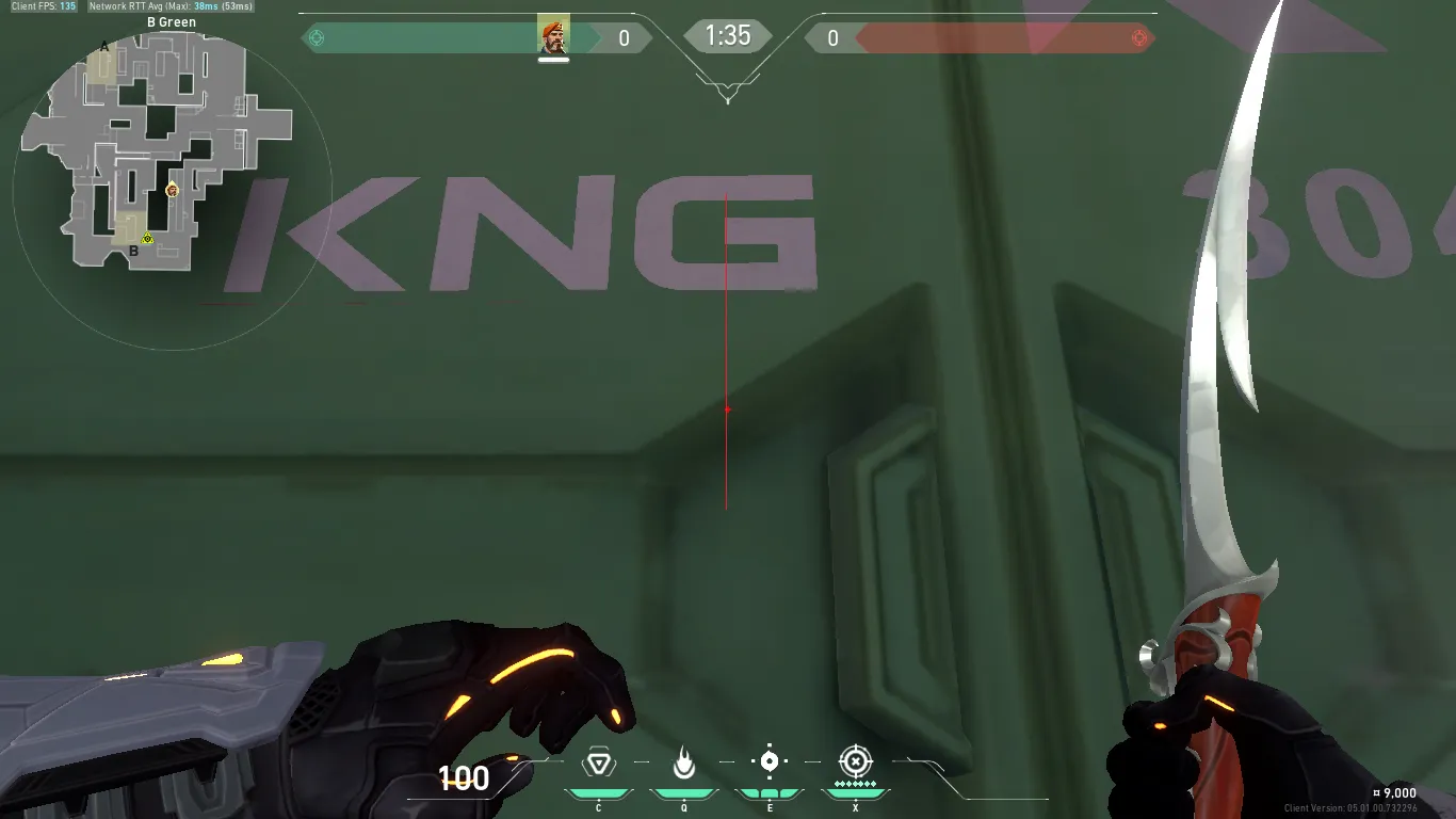 Brimstone Incendiary on Icebox Attack Site B — step 3 of 5: Aim — line up the shot