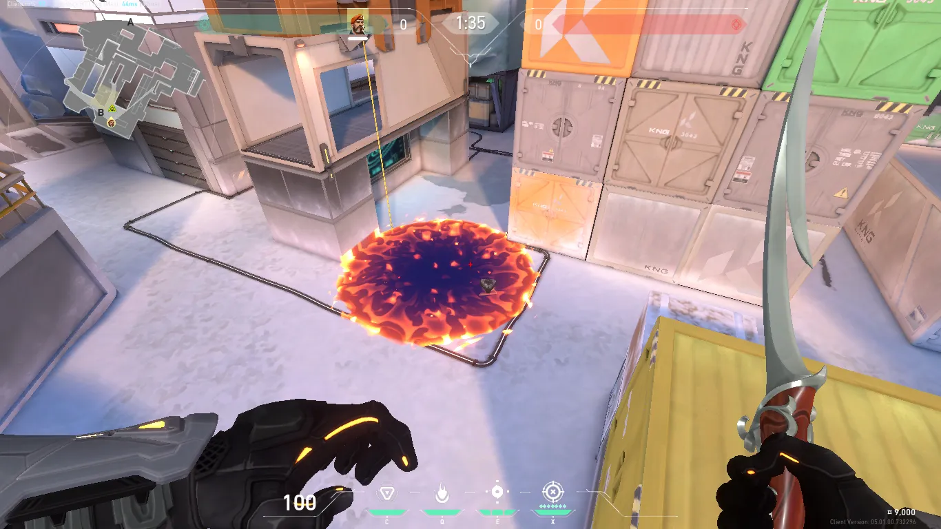 Brimstone Incendiary on Icebox Attack Site B — step 5 of 5: Result
