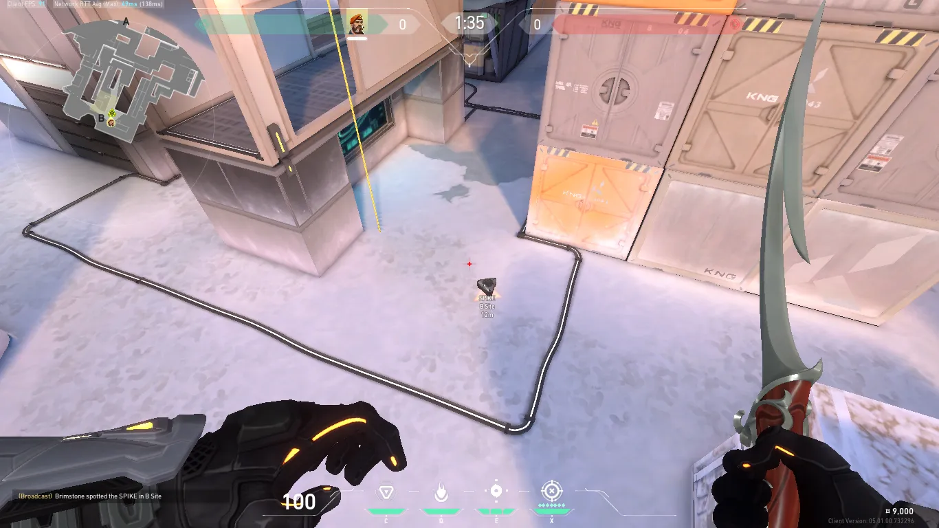 B Site Default From Mid Pallet — Brimstone lineup on Icebox