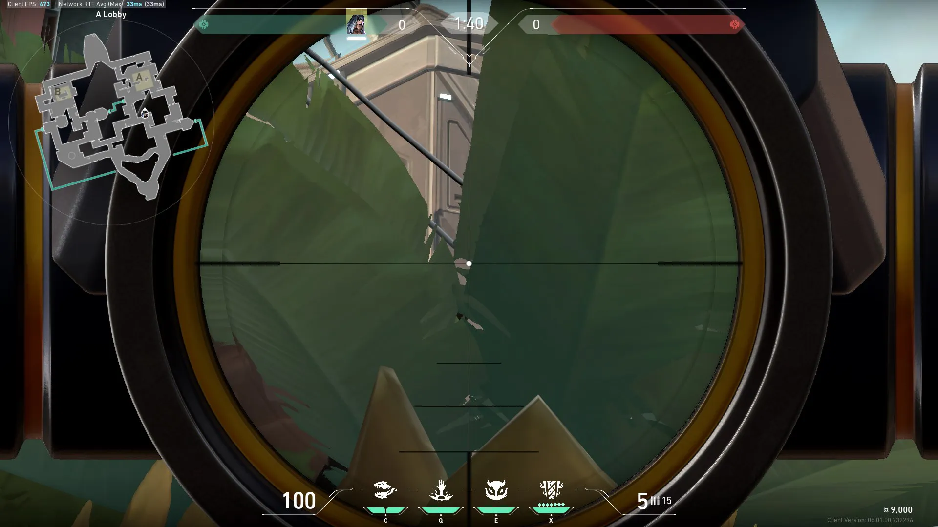 Fade Haunt on Bind Attack Site A — step 2 of 3: Aim — line up the shot