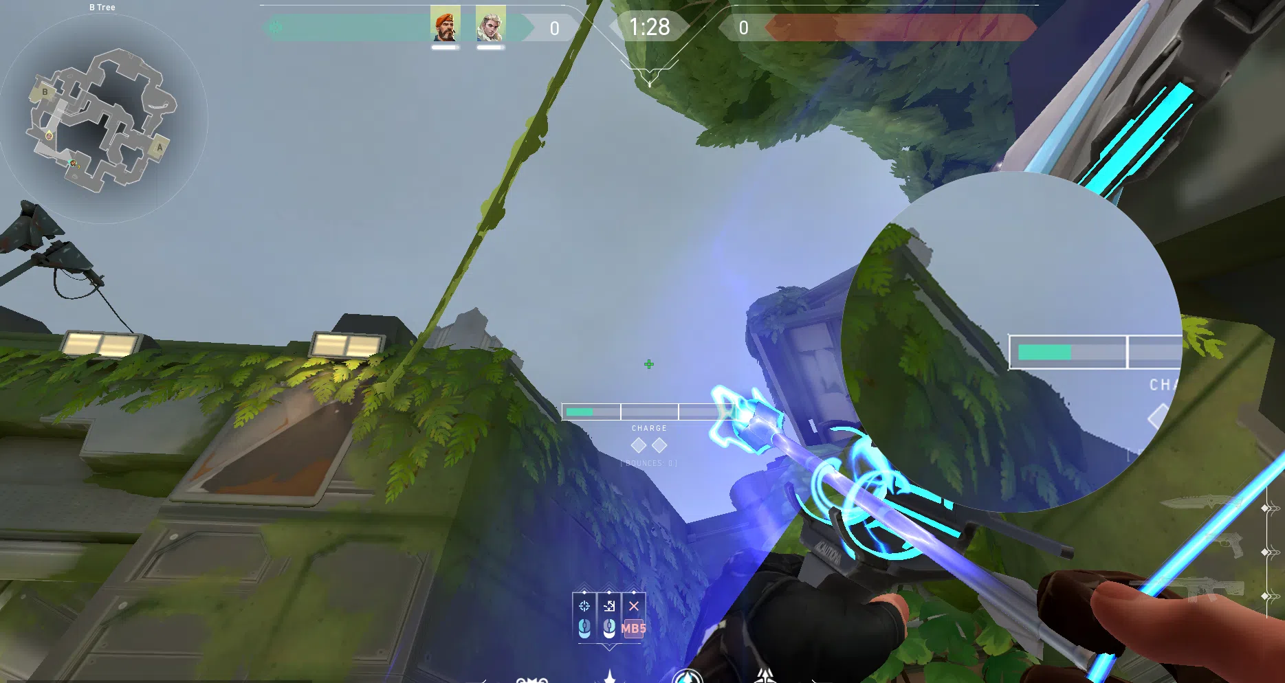 Sova Shock Bolt on Fracture Attack Site B — step 3 of 4: Aim — line up the shot