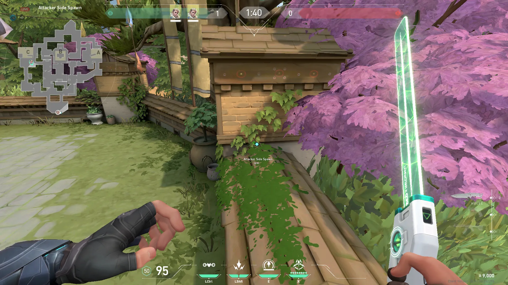 Sova Shock Bolt on Haven Attack Site B — step 1 of 3: Position — where to stand