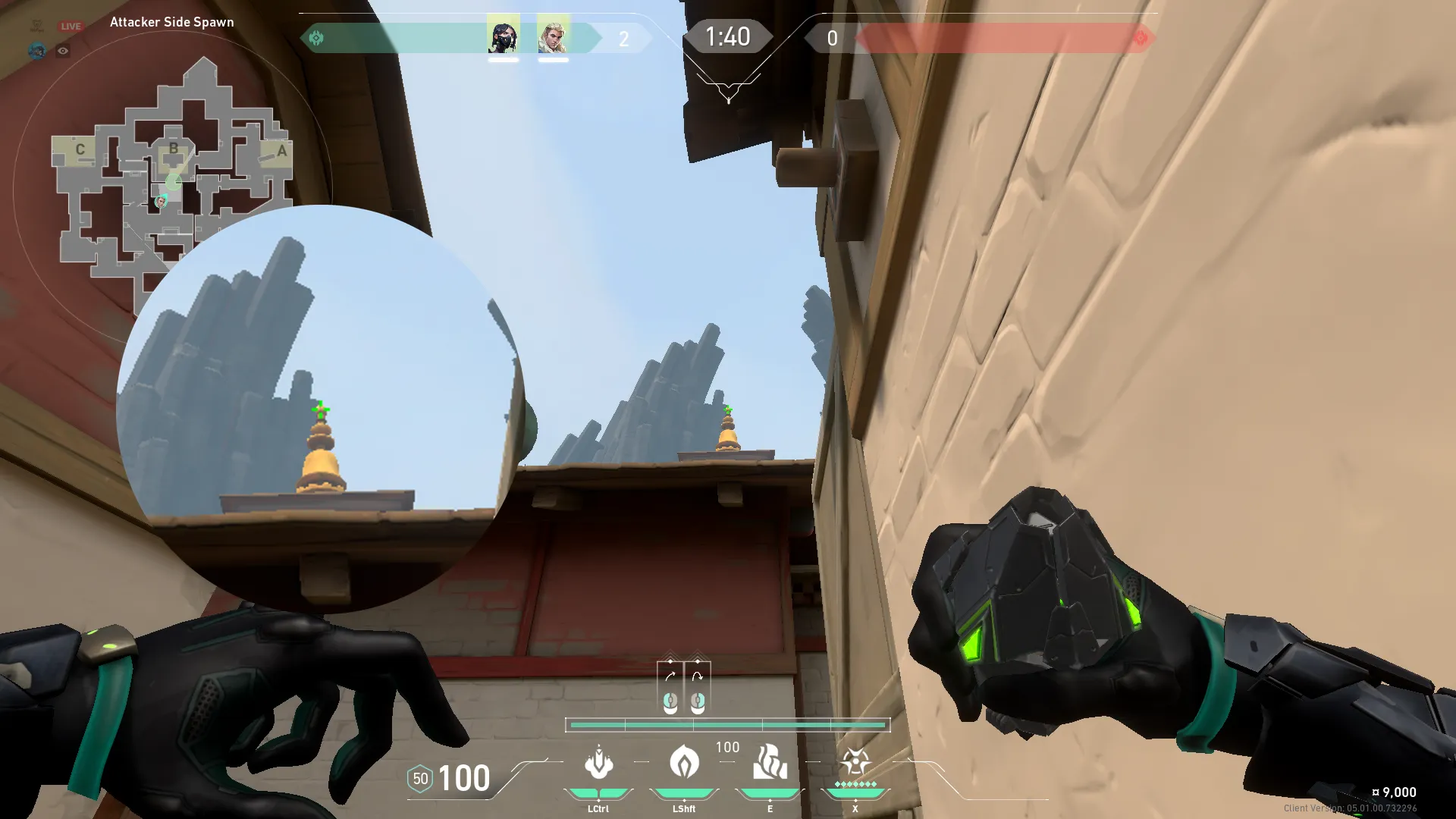 Viper Poison Cloud on Haven Attack Site B — step 2 of 3: Aim — line up the shot