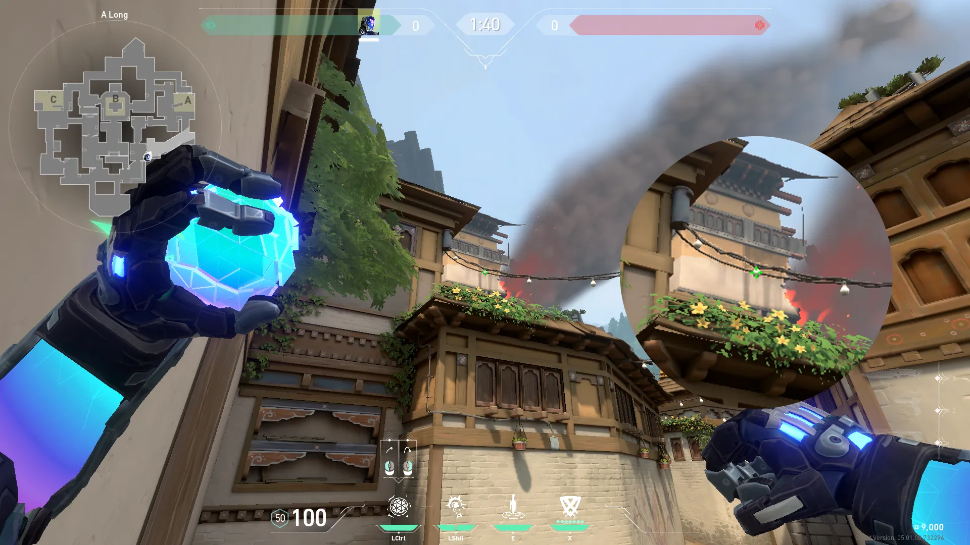 KAY/O Frag_Ment on Haven Attack Site A — step 2 of 4: Aim — line up the shot