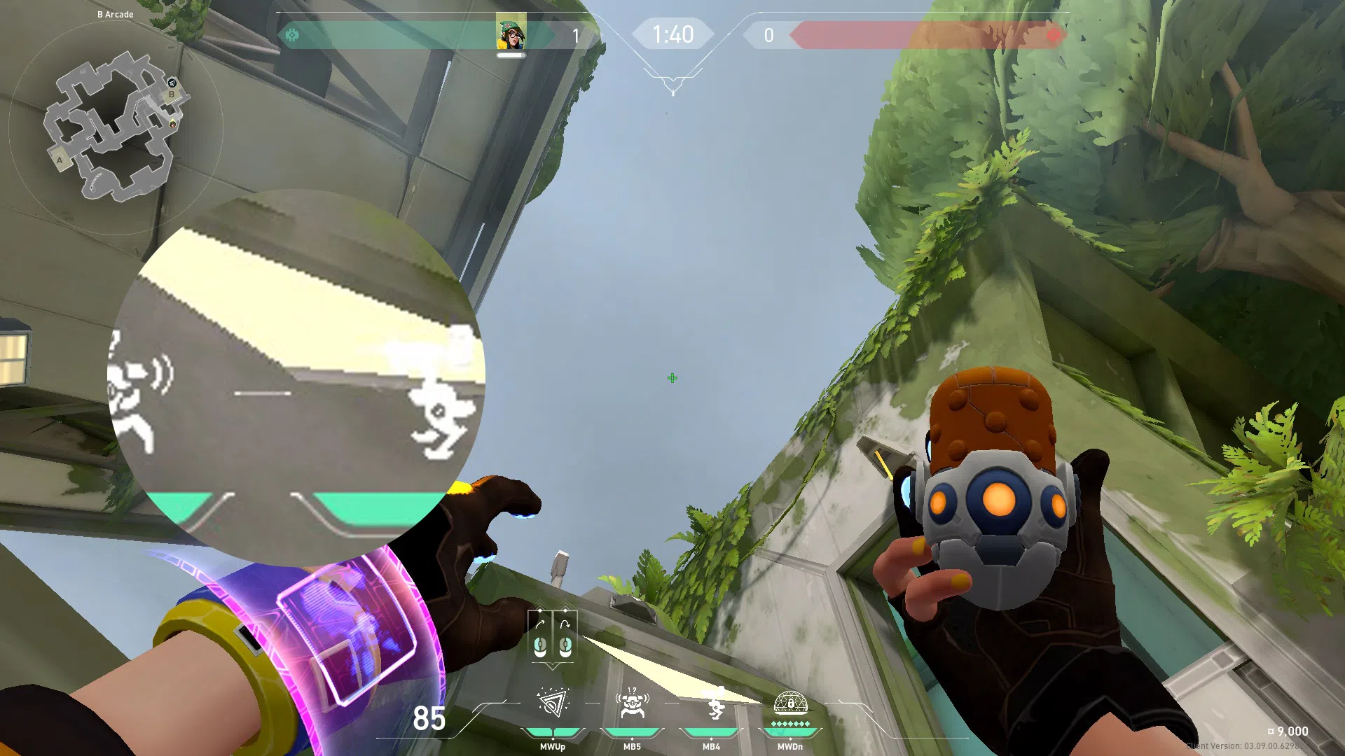 Killjoy Nanoswarm on Fracture Attack Site B — step 2 of 3: Aim — line up the shot