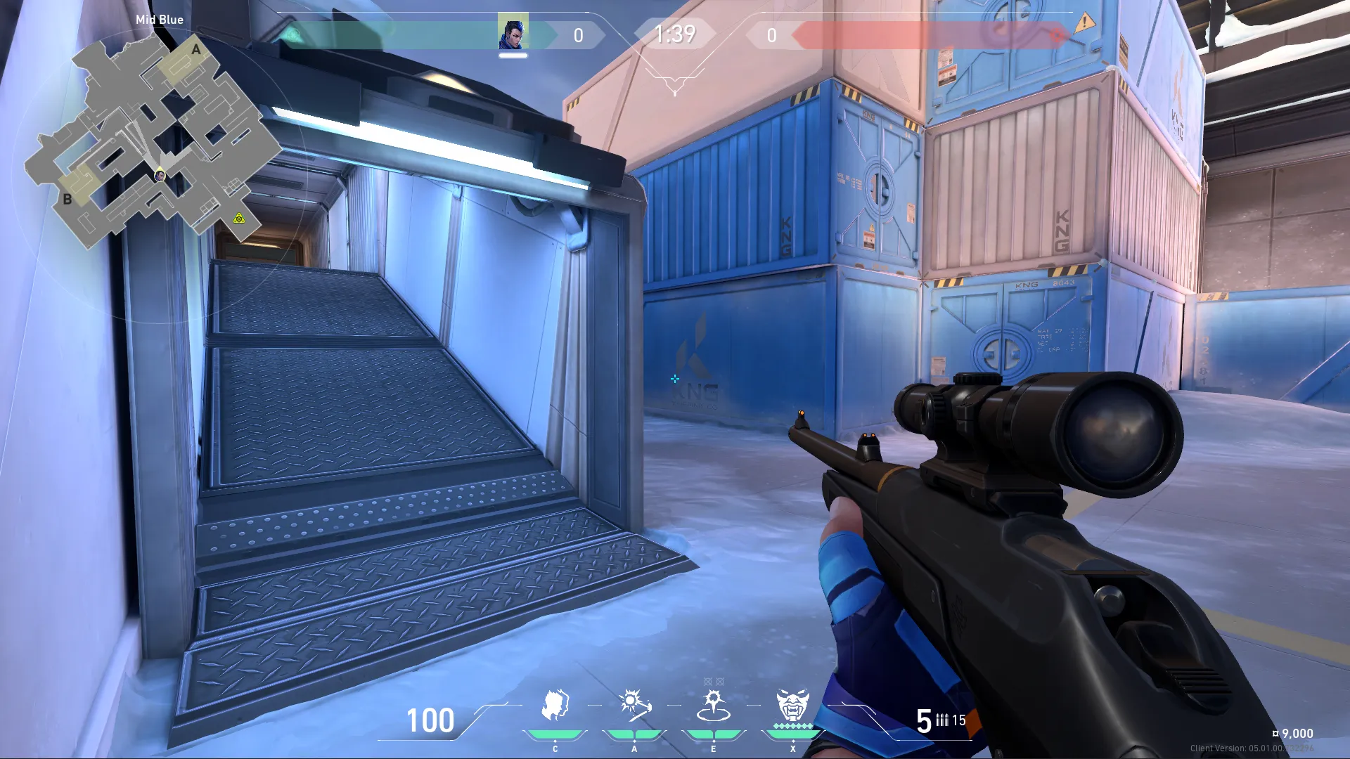 Yoru Gatecrash on Icebox Defense Site A — step 2 of 3: Aim — line up the shot