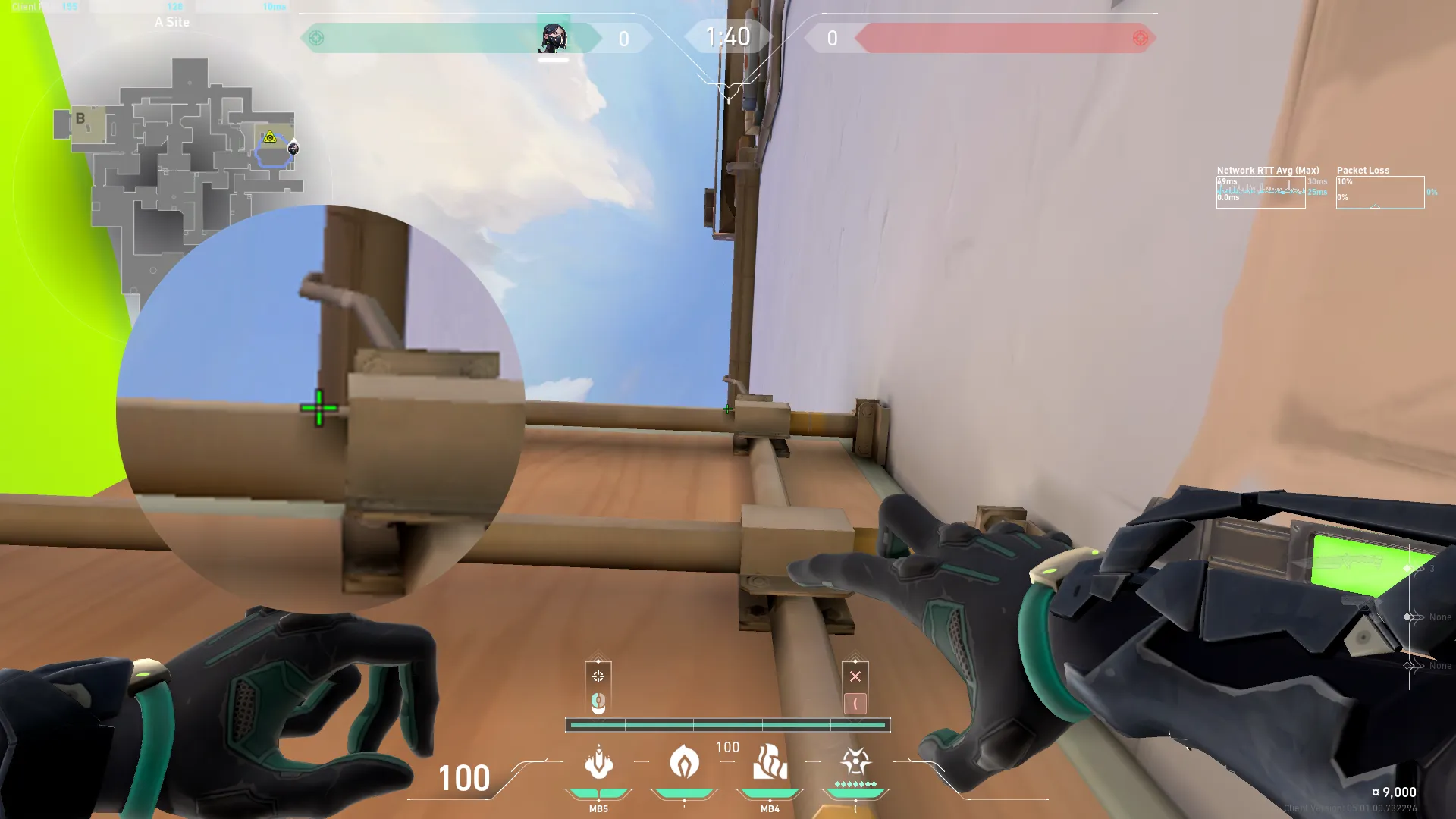 Viper Snake Bite on Ascent Defense Site A — step 6 of 8: Aim — line up the shot