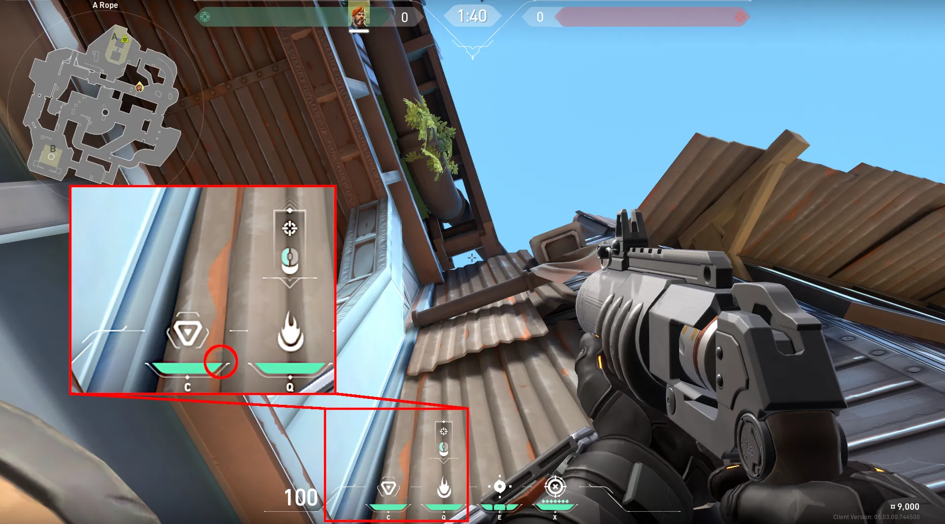 Brimstone Incendiary on Breeze Attack Site A — step 2 of 3: Aim — line up the shot