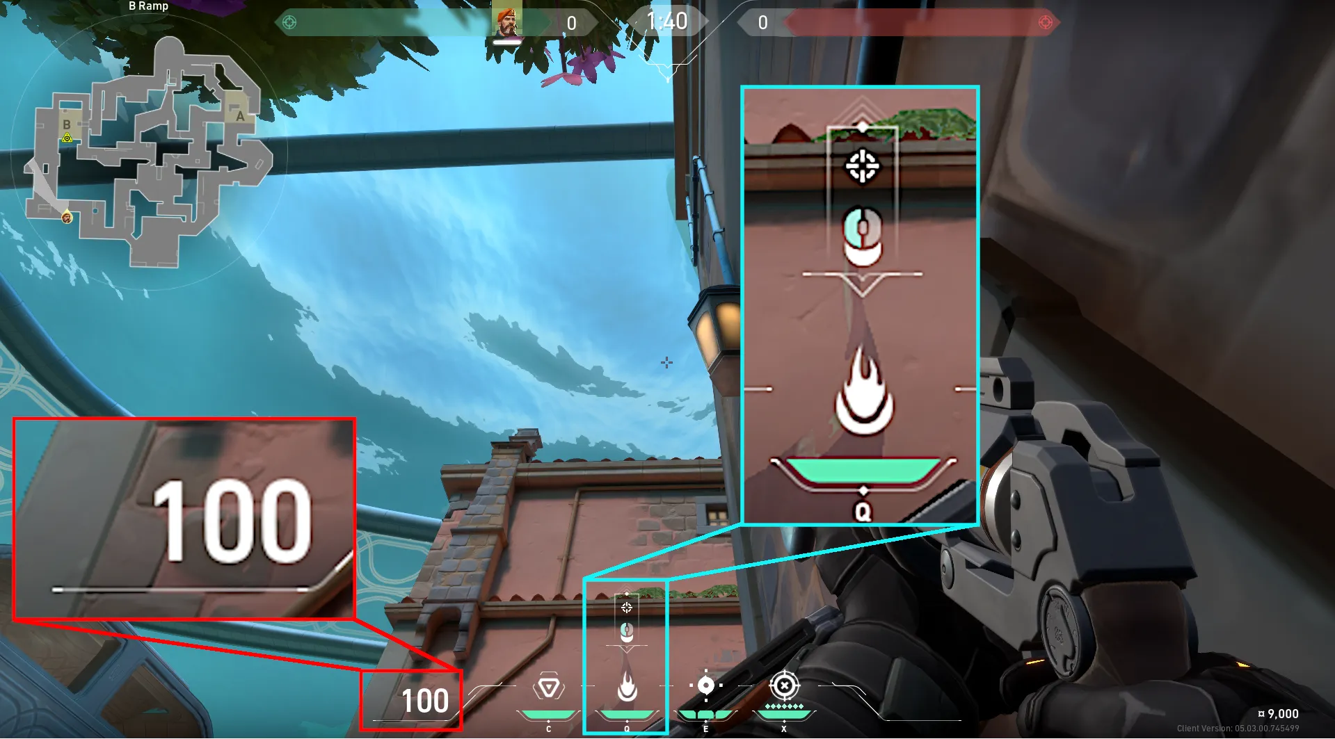 Brimstone Incendiary on Pearl Attack Site B — step 2 of 3: Aim — line up the shot