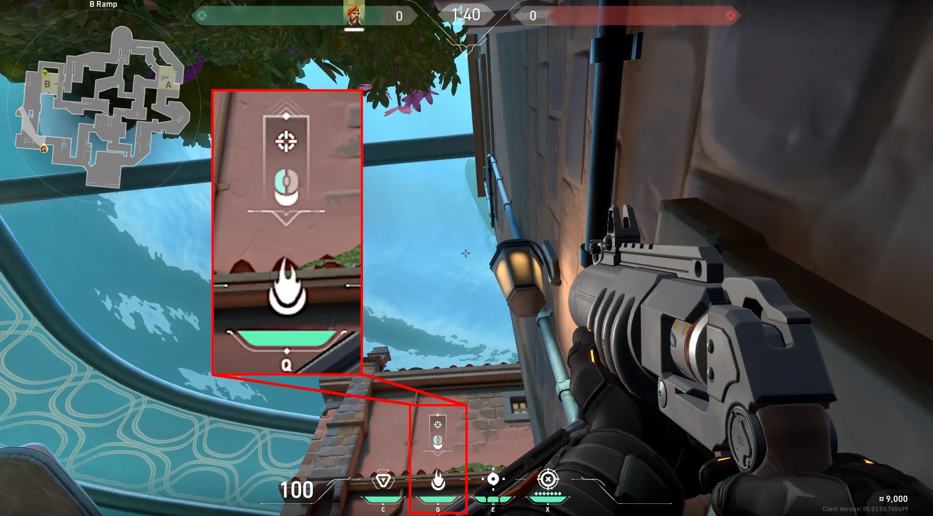 Brimstone Incendiary on Pearl Attack Site B — step 2 of 3: Aim — line up the shot