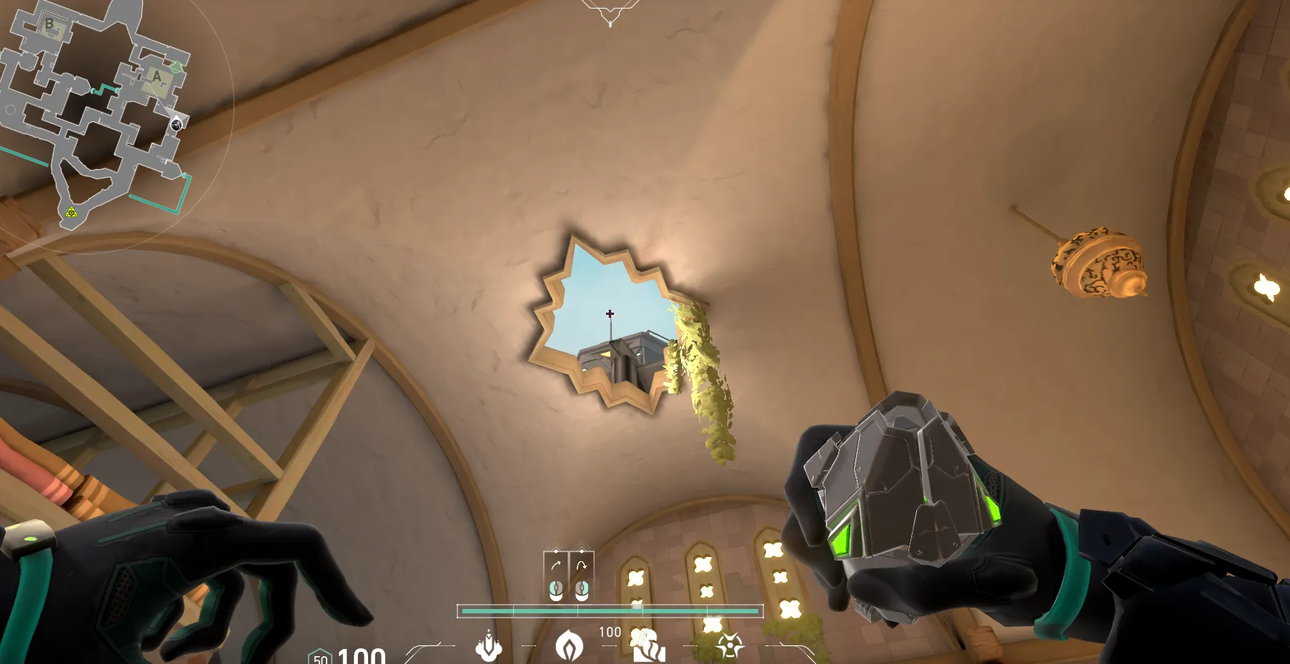 Viper Poison Cloud on Bind Attack Site A — step 2 of 3: Aim — line up the shot