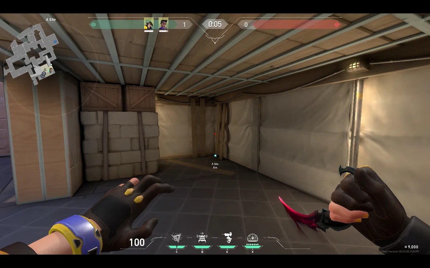 Killjoy Nanoswarm on Ascent Defense Site A — step 1 of 3: Position — where to stand