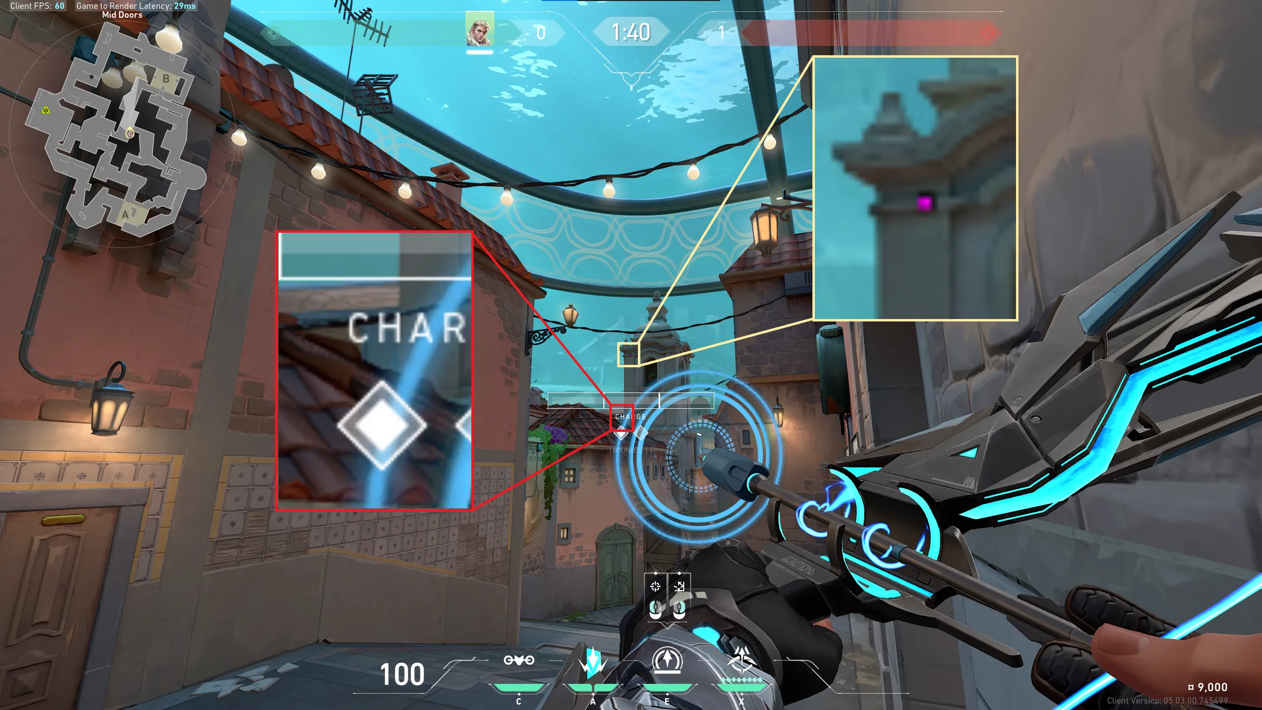 Sova Recon Bolt on Pearl Defense Mid — step 2 of 3: Aim — line up the shot