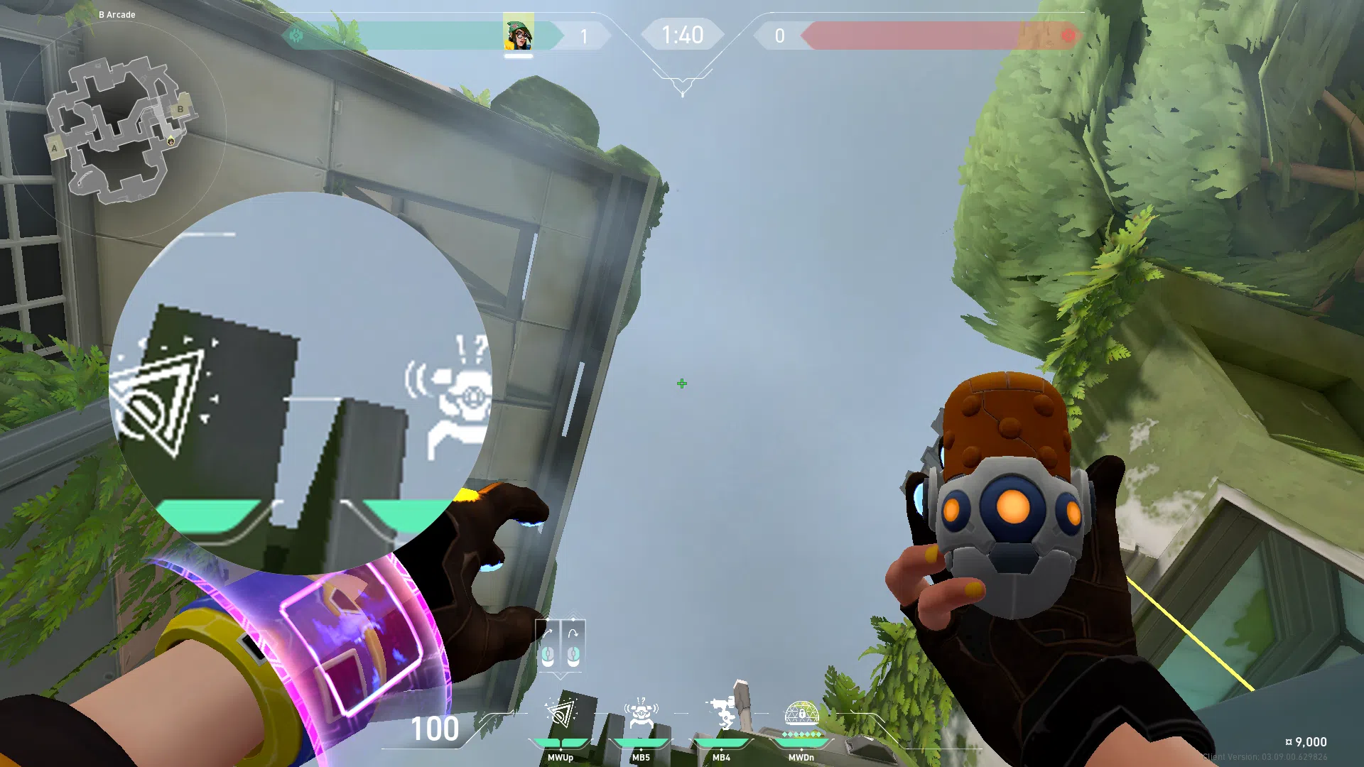 Killjoy Nanoswarm on Fracture Attack Site B — step 2 of 3: Aim — line up the shot