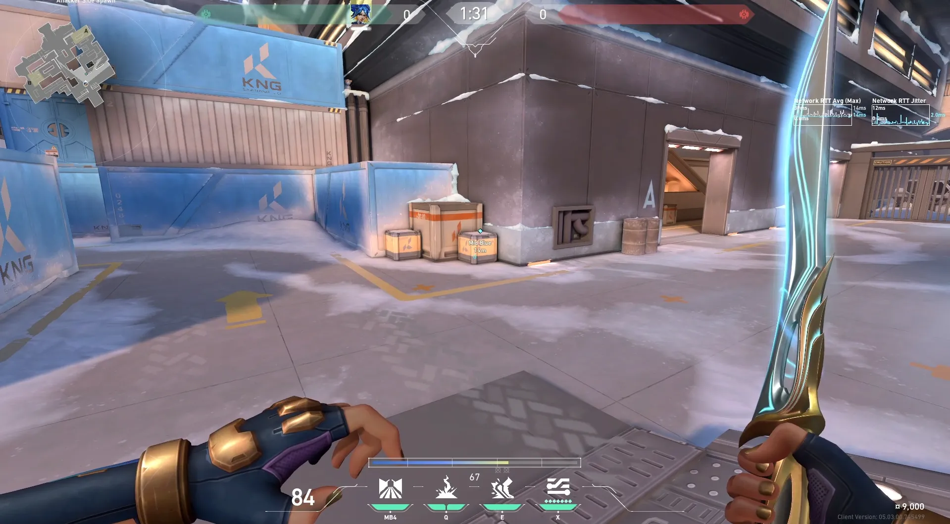 Stun for mid Ramp. (attack) — Neon lineup on Icebox