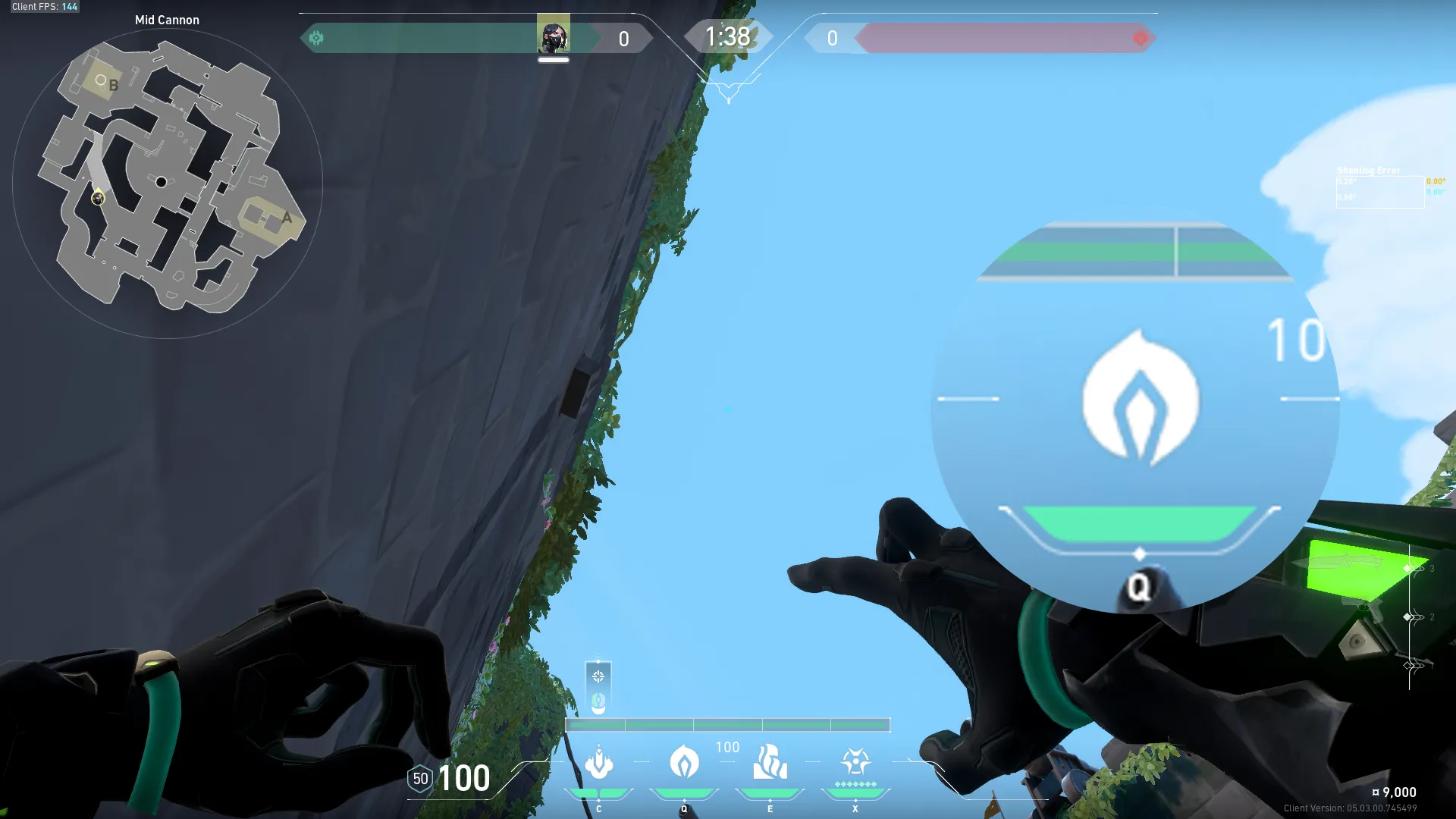 Viper Snake Bite on Breeze Attack Site B — step 2 of 3: Aim — line up the shot