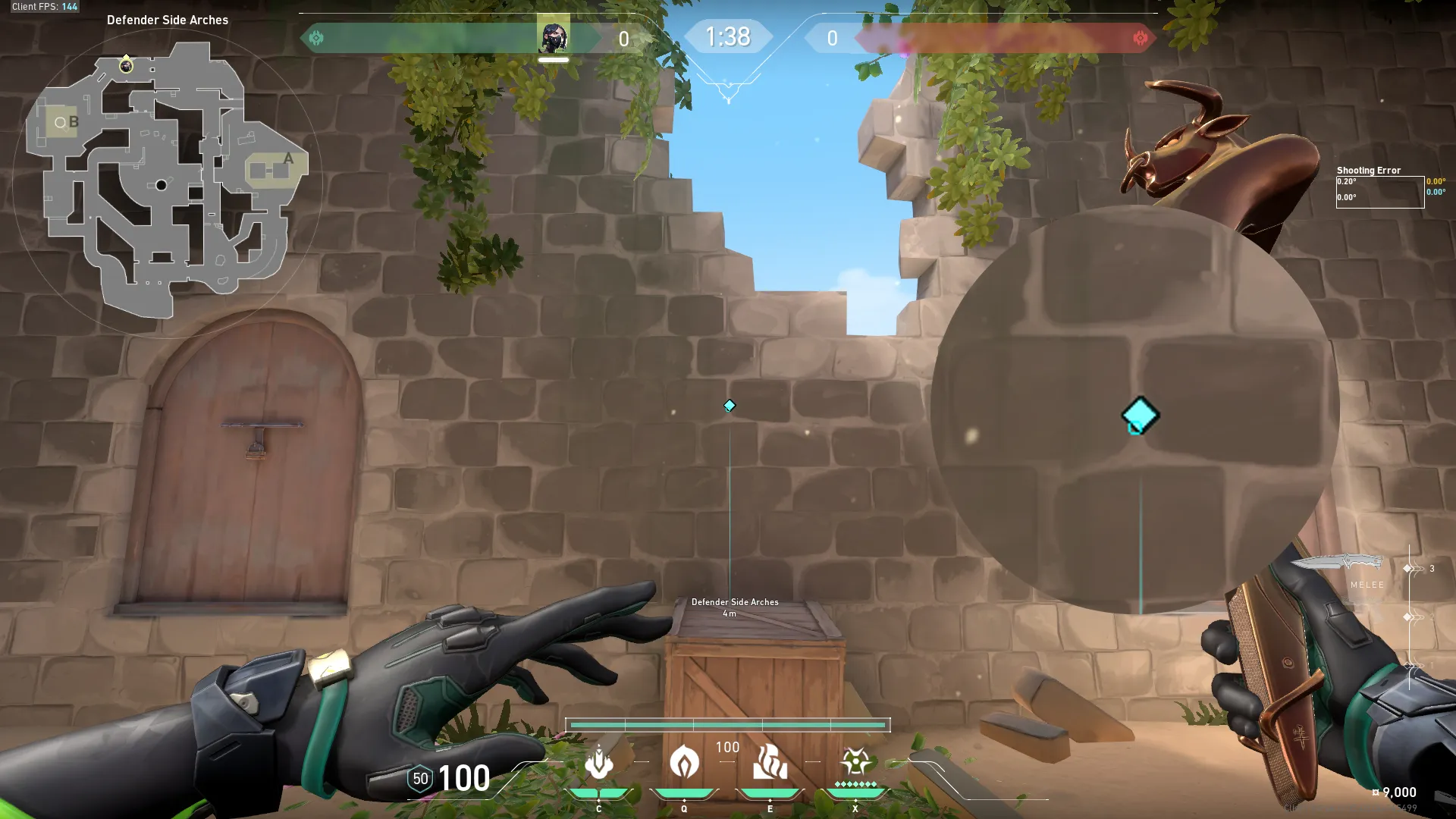 Viper Snake Bite on Breeze Attack Site B — step 1 of 3: Position — where to stand