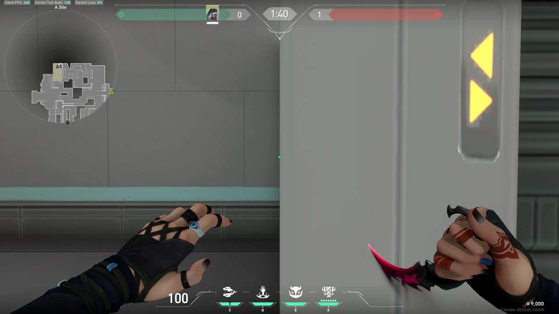 Fade Haunt on Icebox Defense Site A — step 2 of 5: Aim — line up the shot