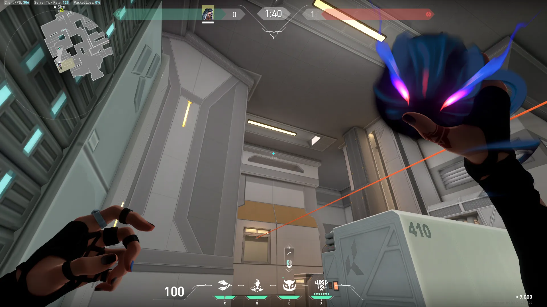 Fade Haunt on Icebox Defense Site A — step 4 of 5: Aim — line up the shot