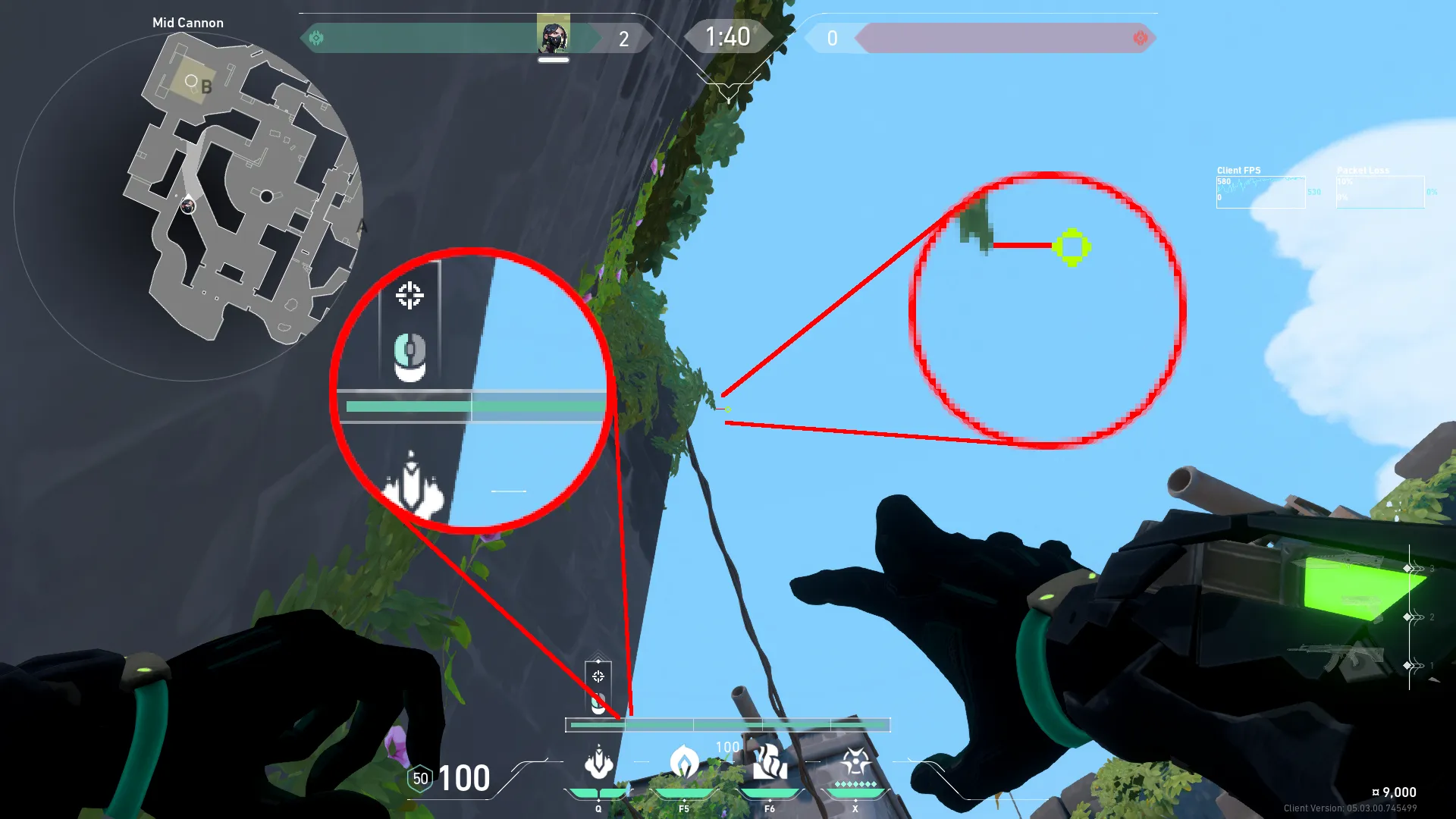 Viper Snake Bite on Breeze Attack Site B — step 2 of 3: Aim — line up the shot